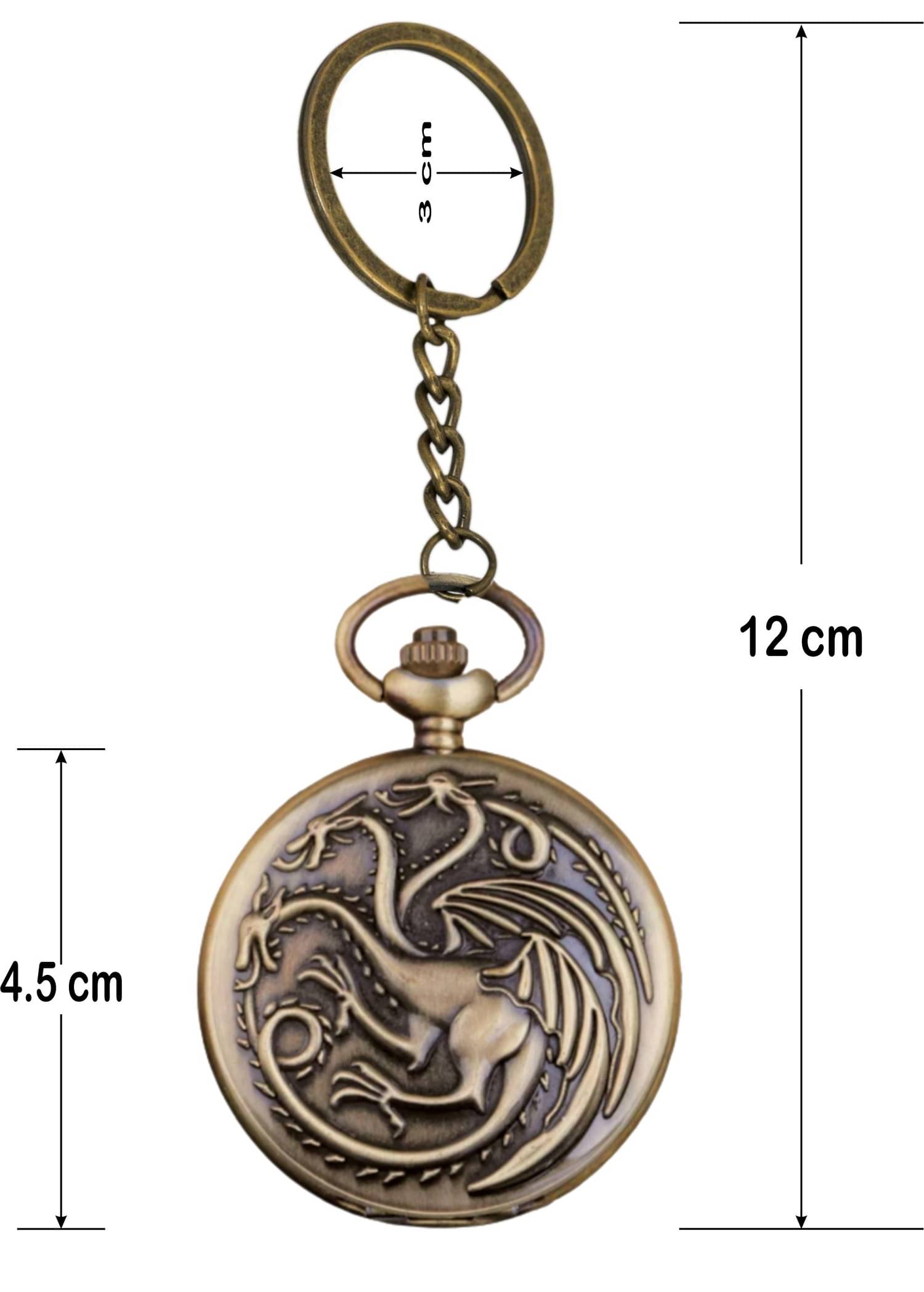     			Game of Thrones House of Targaryen Pocket Watch with Key Ring Men WomenGift Bike Keychain ( Pack of 1 )