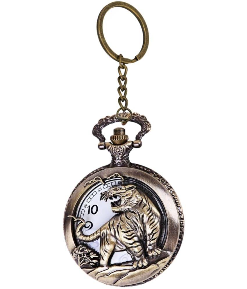     			GT Gala Time Antique Tiger Pocket Watch Car Bike Key Chain with Key Ring Men Women Gift Key Chain