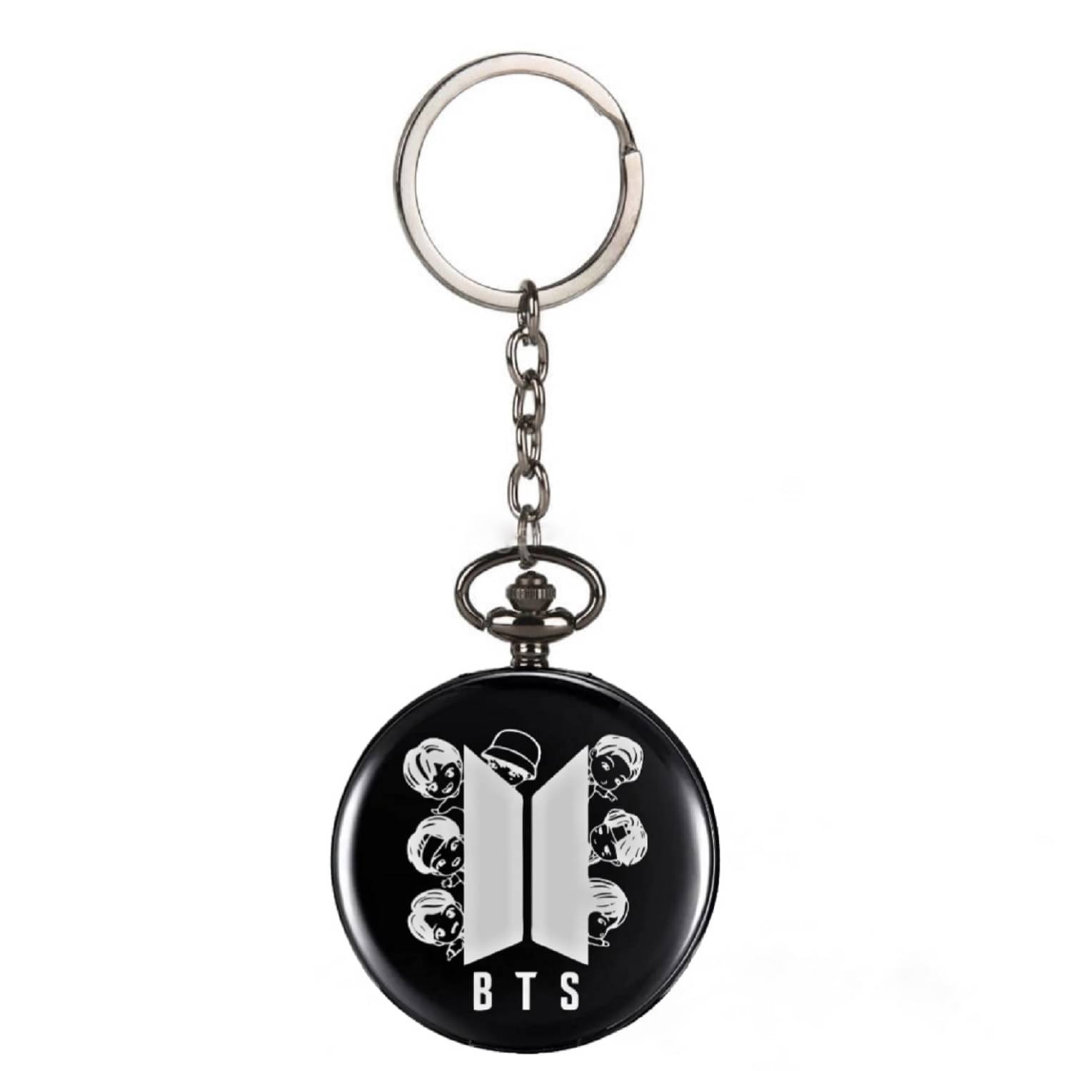 Trending BTS Army Pocket Watch Car Bike Key Chain with Key Ring Men & Women Gift Key Chain Trending BTS Army Pocket Watch Car Bike Key Chain with Key Ring Men & Women Gift Key Chain