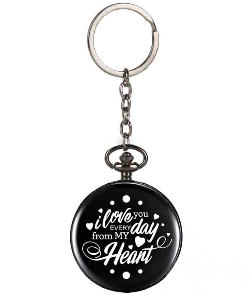     			Gala Time Love you from my Heart Pocket Watch Car Bike Keychain with Key Ring Men & Women Keychain ( Pack of 1 )