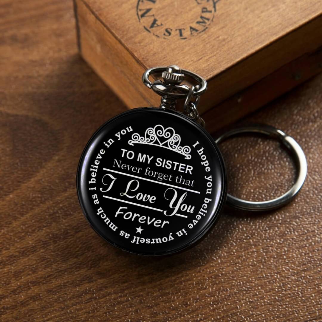     			GT Gala Time Rakshabandhan Special Gift Antique Bro & Sister Message Pocket Watch Keychain Key Chain