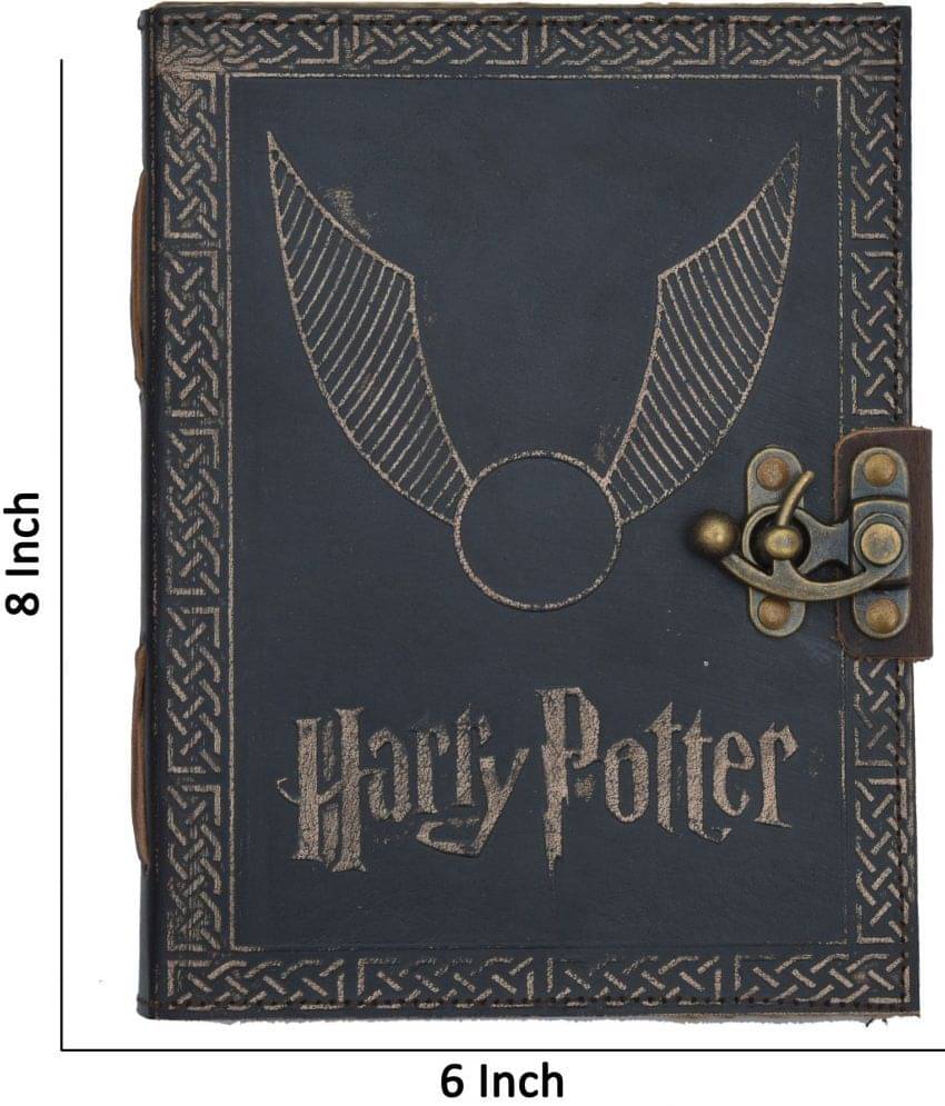 Harry Potter leather Emboss With Vintage Antique Paper A5 Diary Un-Ruled 240 Pages (Antique Black Color) Harry Potter leather Emboss With Vintage Antique Paper A5 Diary Un-Ruled 240 Pages (Antique Black Color)