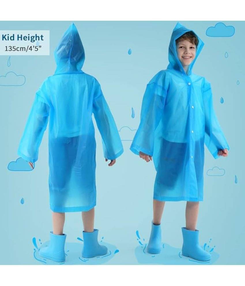 INFISPACE Kid's Reusable EVA Rain Poncho Raincoat| Rain Jackets Long with Hood Eva Boys Blue C Color Raincoat pack of 1-15 - 16 Years INFISPACE Kid's Reusable EVA Rain Poncho Raincoat| Rain Jackets Long with Hood Eva Boys Blue C Color Raincoat pack of 1-15 - 16 Years