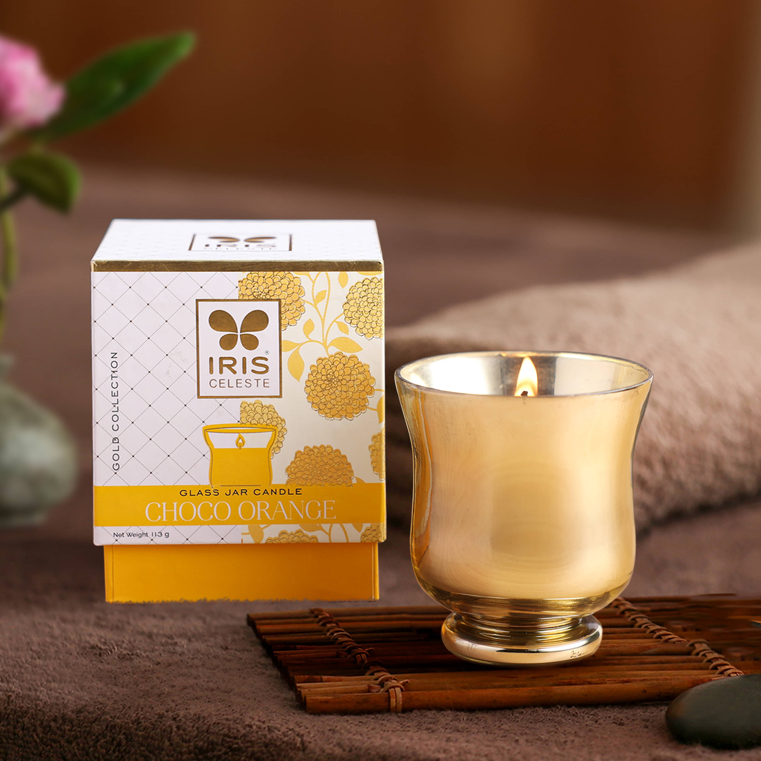 Iris Celeste Off-White Choco Orange Jar Candle 10.4 cm ( Pack of 1 ) Iris Celeste Off-White Choco Orange Jar Candle 10.4 cm ( Pack of 1 )