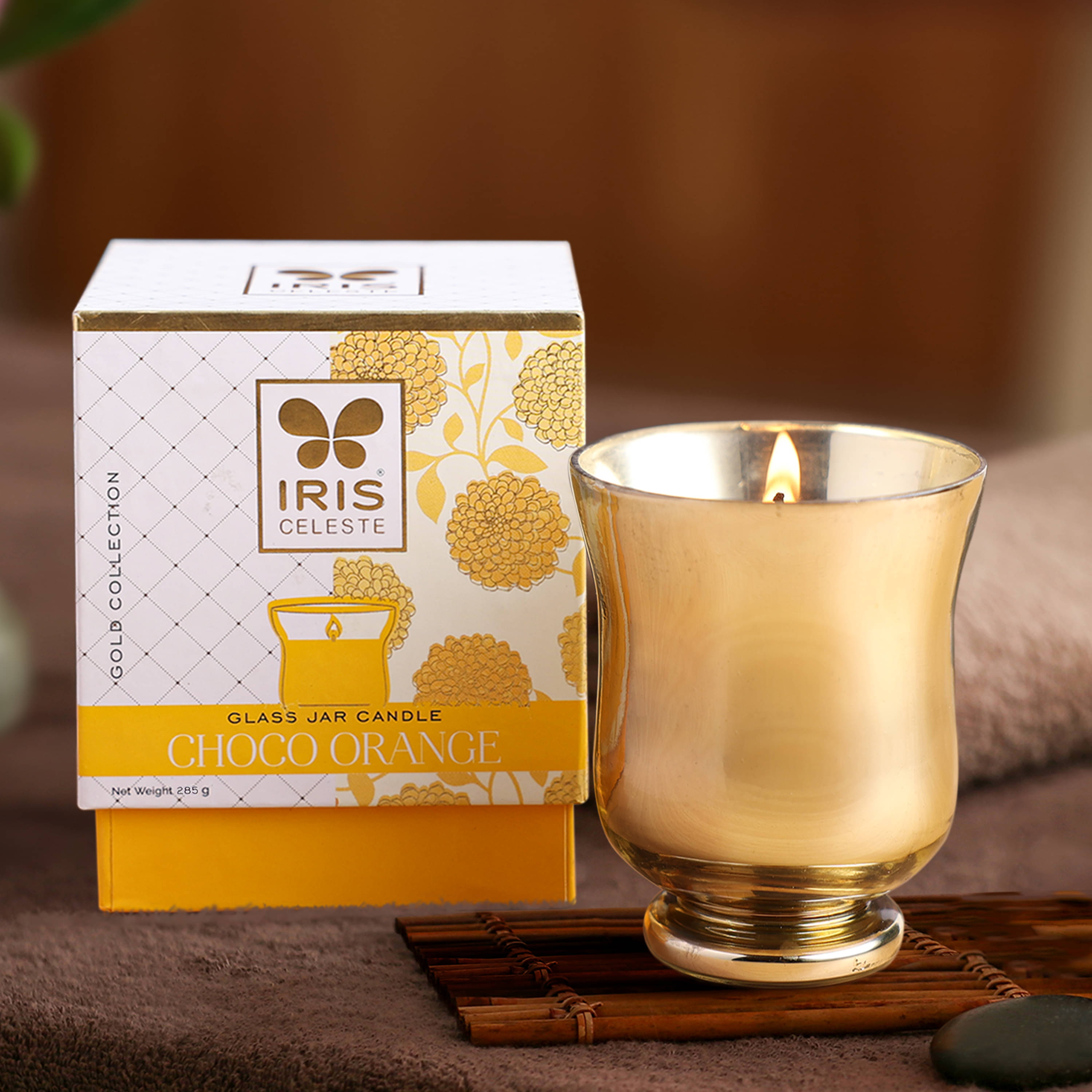 Iris Celeste Off-White Choco Orange Jar Candle 13.4 cm ( Pack of 1 ) Iris Celeste Off-White Choco Orange Jar Candle 13.4 cm ( Pack of 1 )