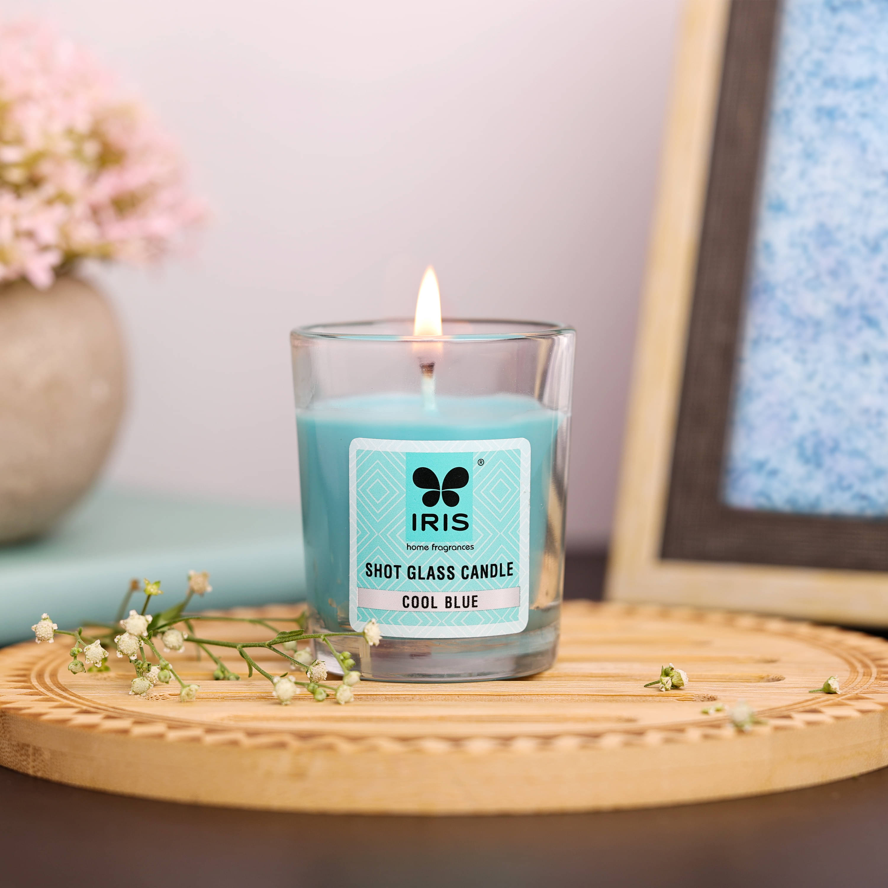 Iris Home Fragrances Blue Cool Blue Jar Candle 6.3 cm ( Pack of 5 ) Iris Home Fragrances Blue Cool Blue Jar Candle 6.3 cm ( Pack of 5 )