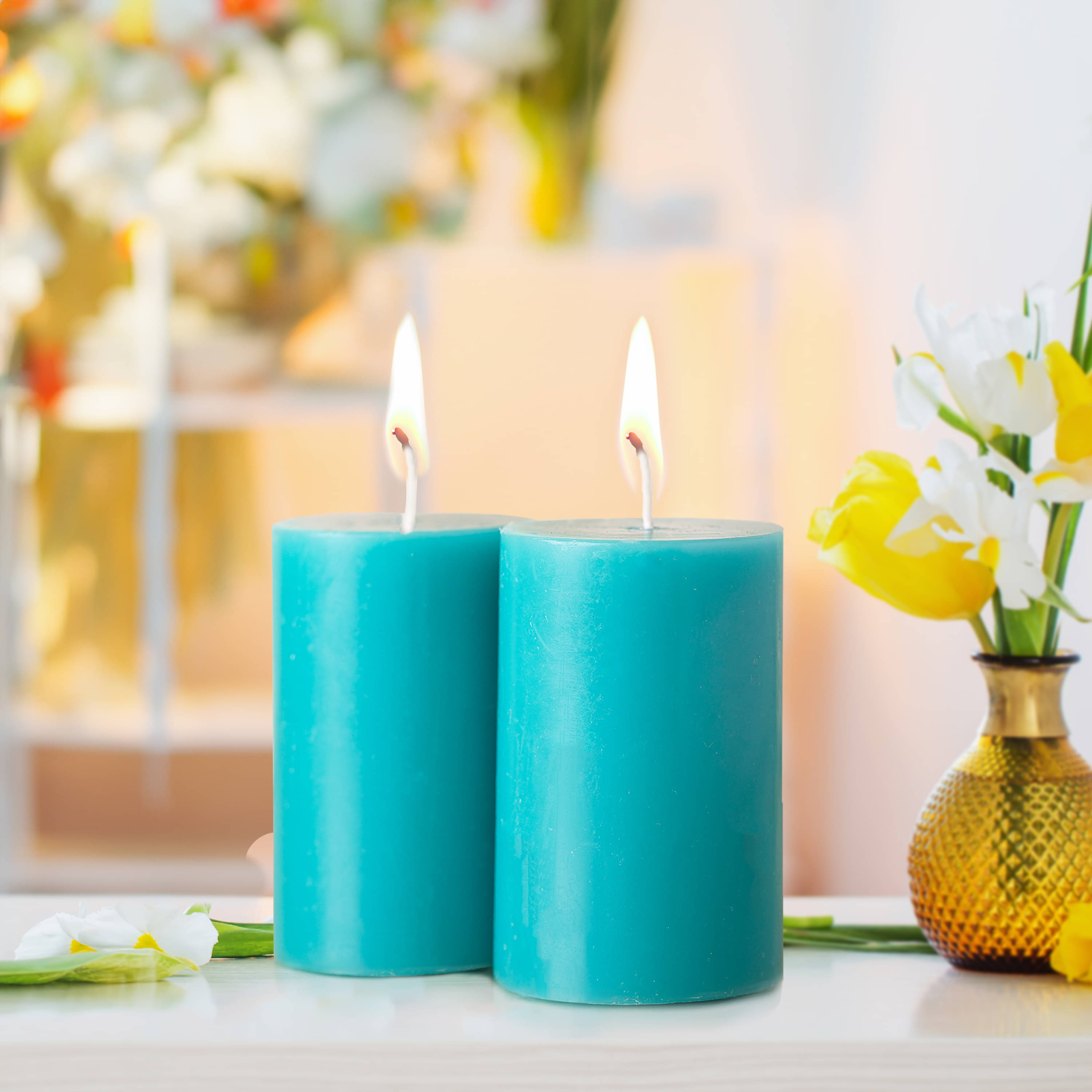     			Iris Home Fragrances Blue Cool Blue Pillar Candle 7.6 cm ( Pack of 2 )