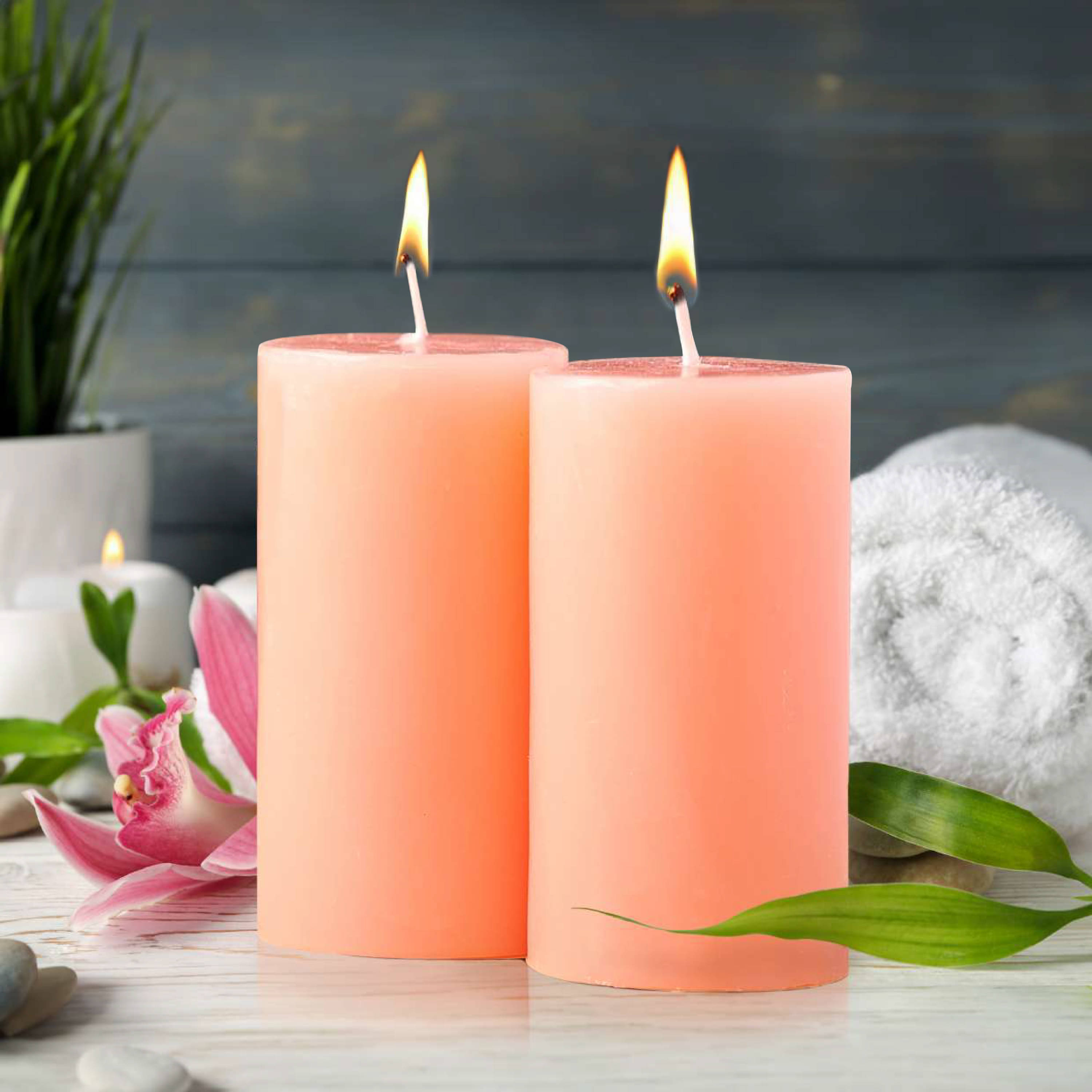     			Iris Home Fragrances Off-White Pomegranate Pillar Candle 10.1 cm ( Pack of 2 )