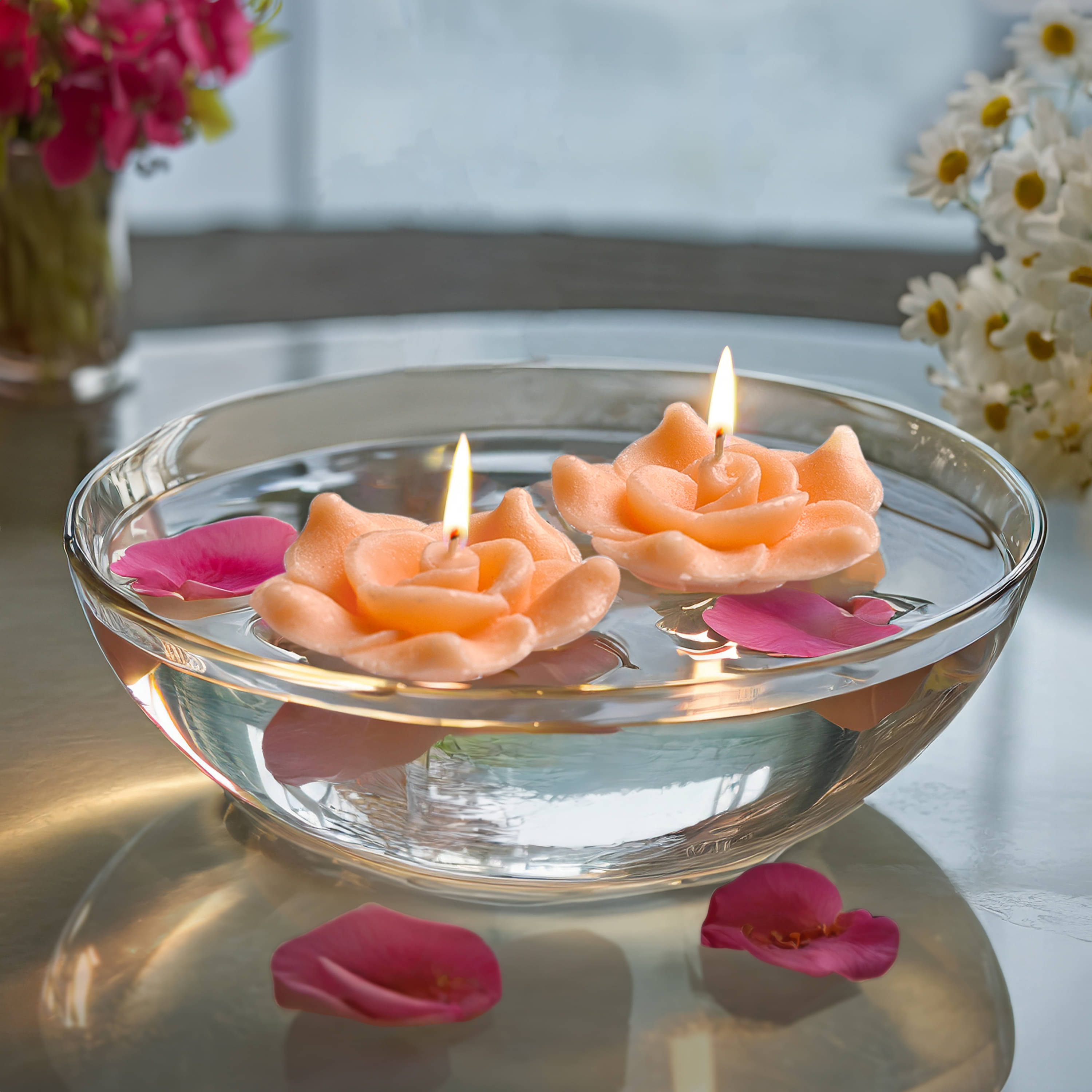 Iris Home Fragrances Off-White Pomegranate Floating Candle 6.8 cm ( Pack of 2 ) Iris Home Fragrances Off-White Pomegranate Floating Candle 6.8 cm ( Pack of 2 )