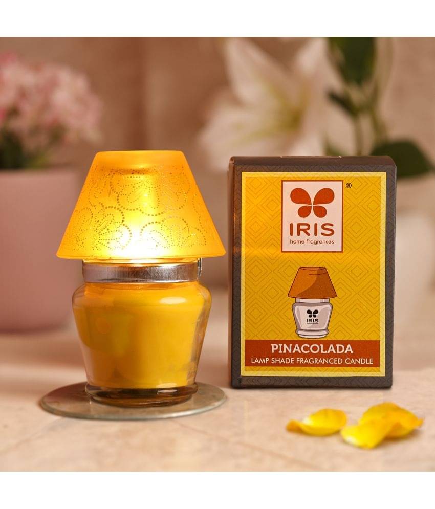 Iris Home Fragrances Yellow Pinacolada Pillar Candle 12.8 cm ( Pack of 1 ) Iris Home Fragrances Yellow Pinacolada Pillar Candle 12.8 cm ( Pack of 1 )