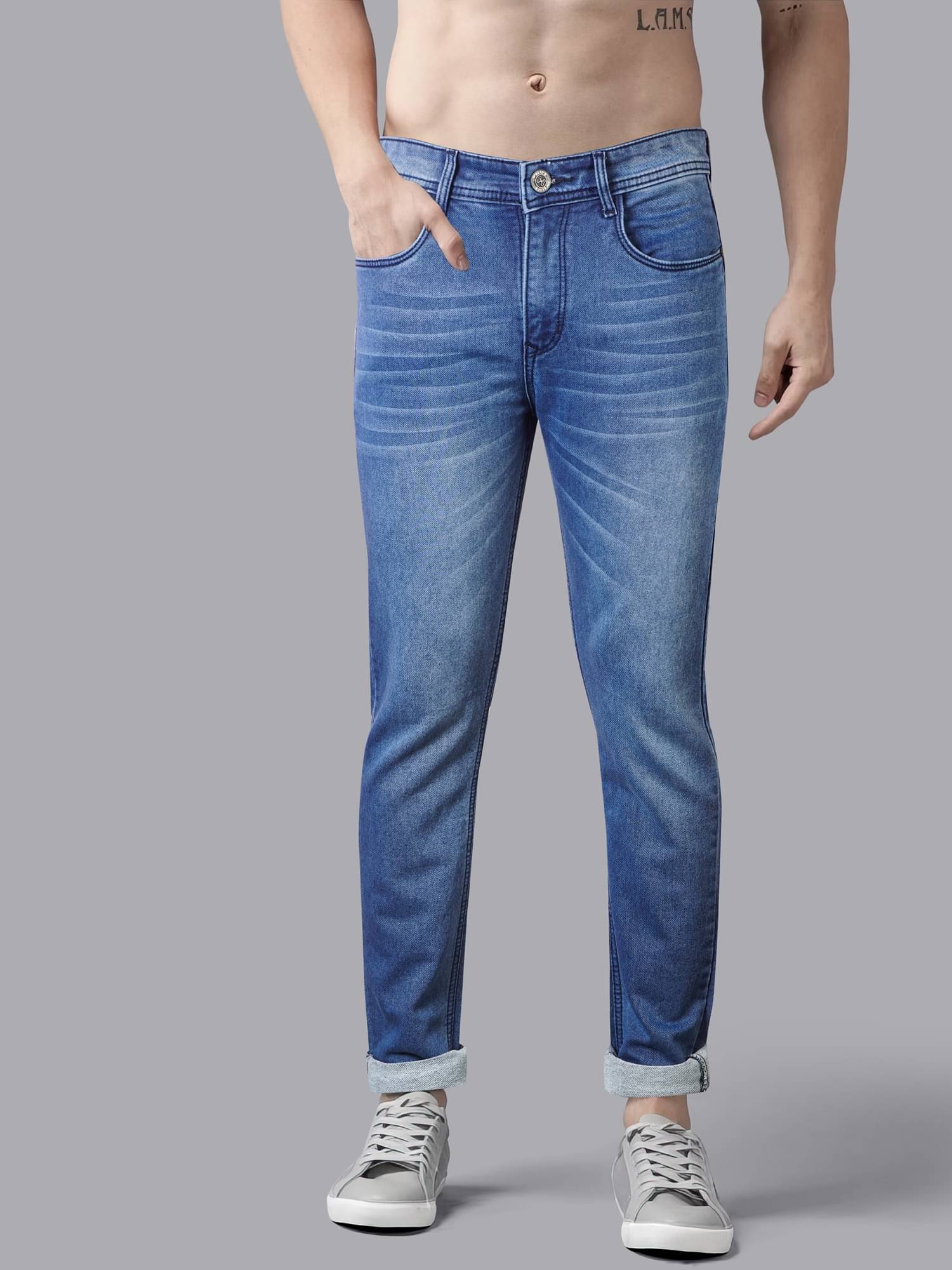 JB JUST BLACK Slim Fit Washed Men's Jeans - Blue ( Pack of 1 )     			JB JUST BLACK Slim Fit Washed Men's Jeans - Blue ( Pack of 1 )