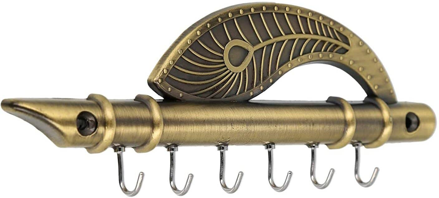 JaipurCrafts Gold Brass Key Holder - Pack of 1