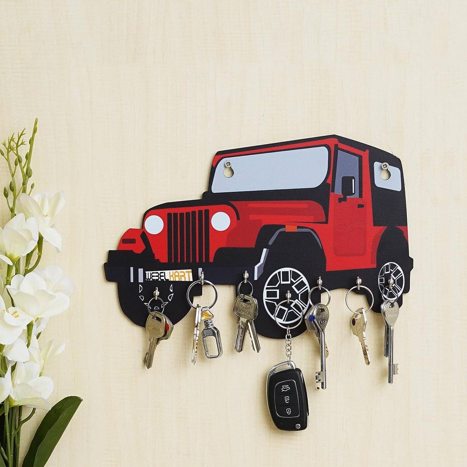     			JaipurCrafts Multicolour Wood Key Holder - Pack of 1