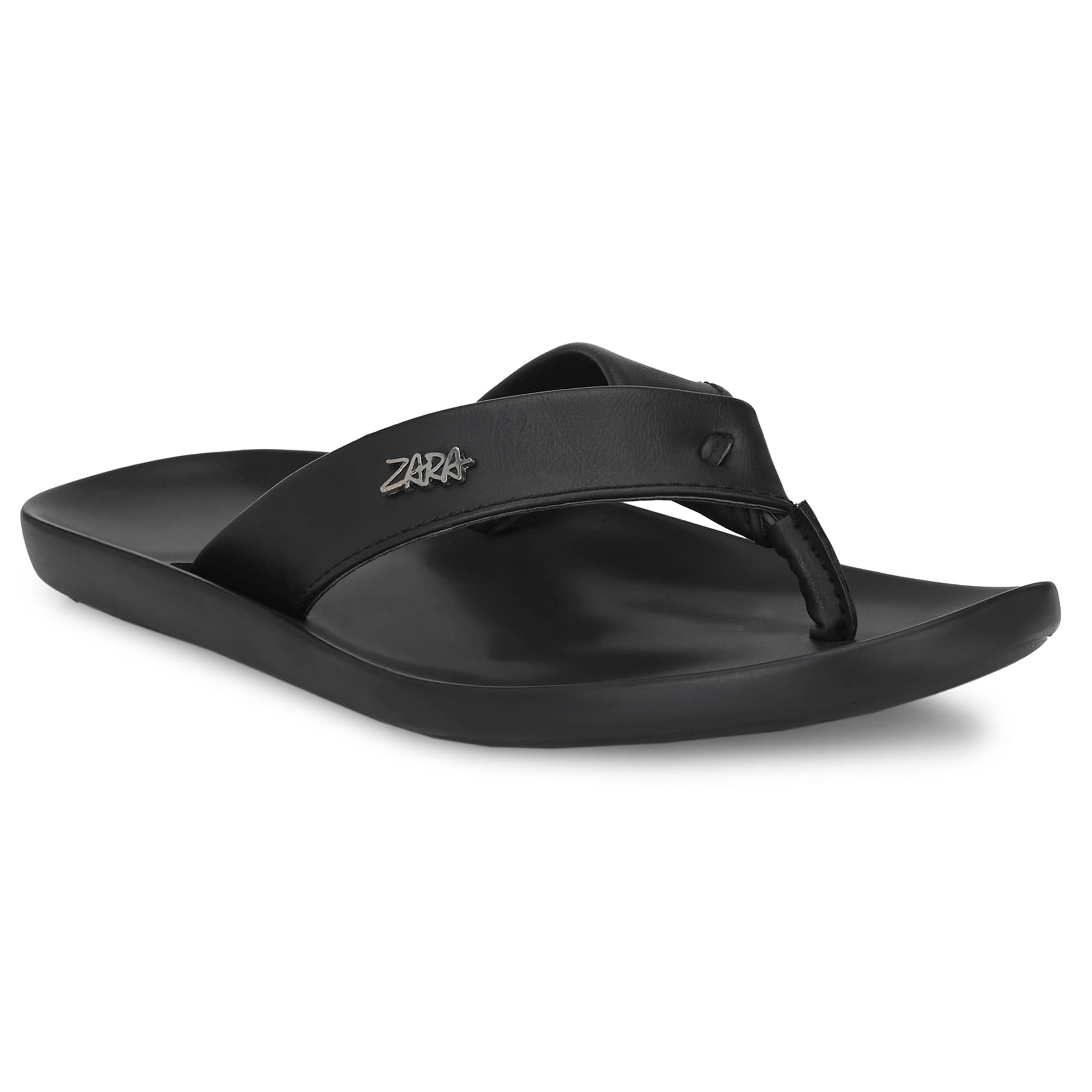     			Leeport Black Men's Slide Flip Flop