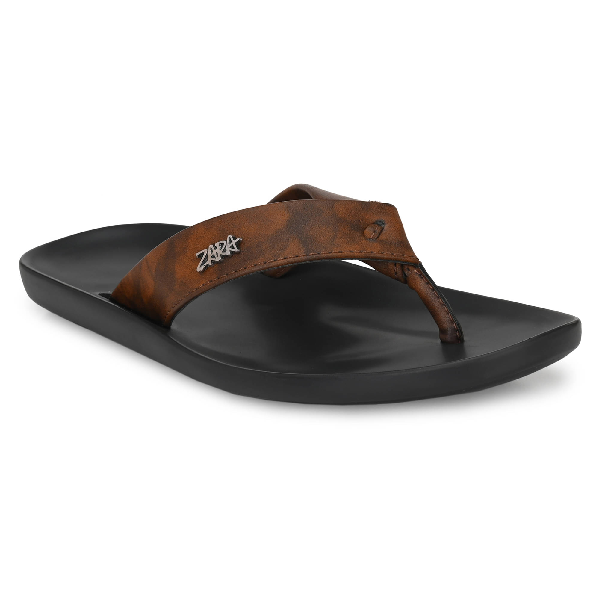     			Leeport Brown Men's Slide Flip Flop