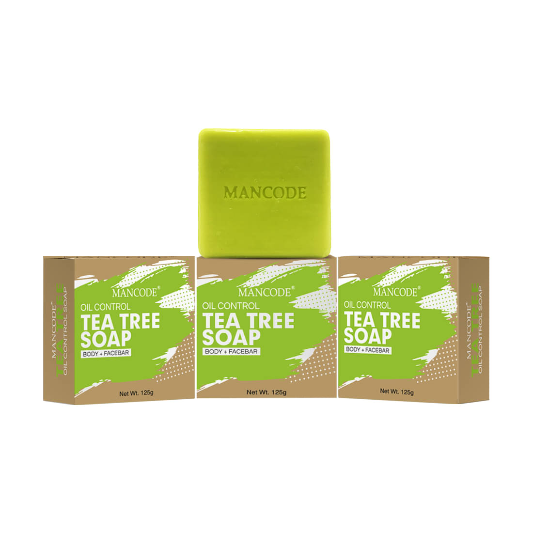     			Mancode Freshness Tea Tree Soap for All Skin Type ( Pack of 3 )