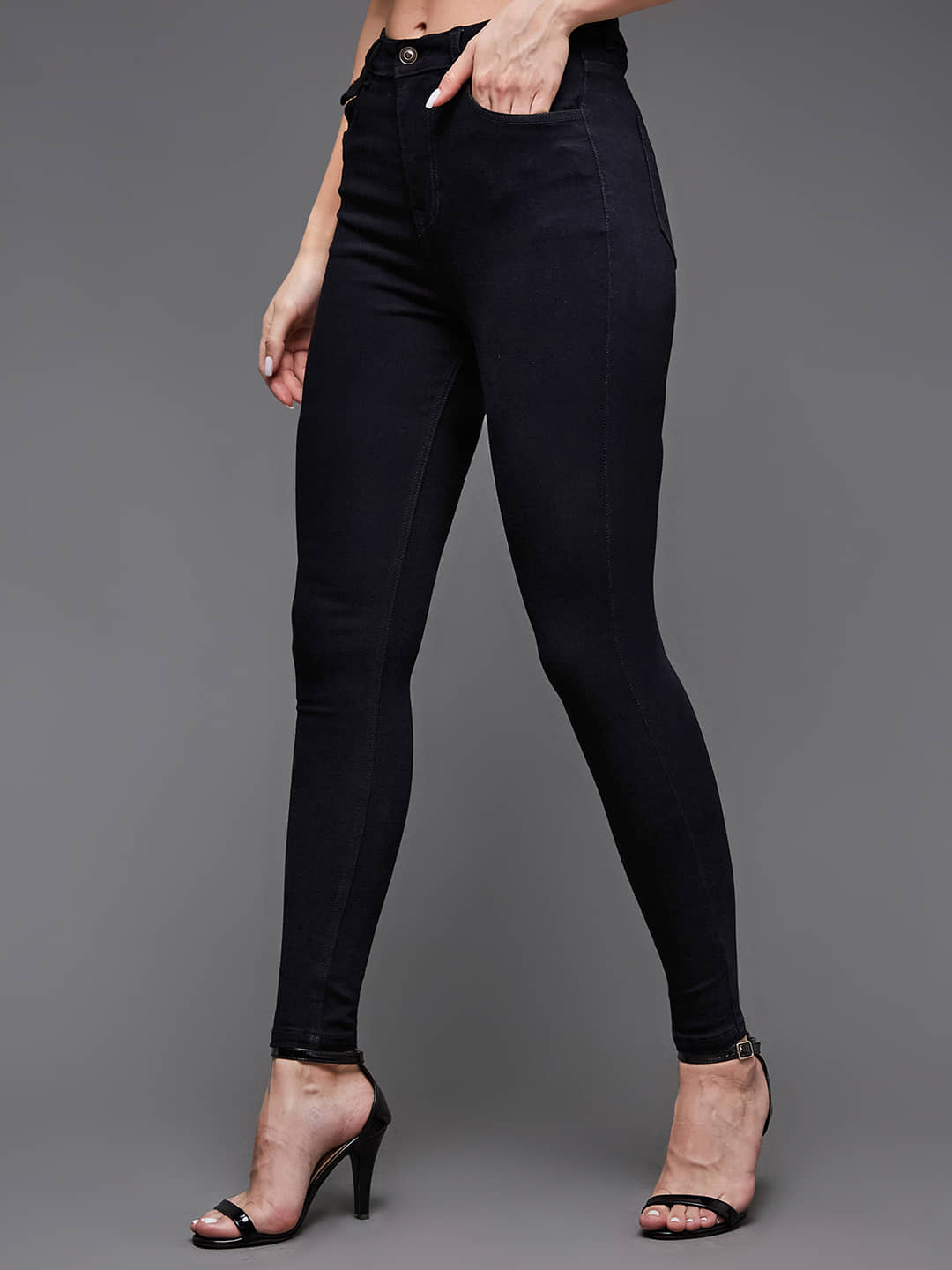 Miss Chase - Black Denim Skinny Fit Women's Jeans ( Pack of 1 ) - Jeans | Buy online on ZillyBuy