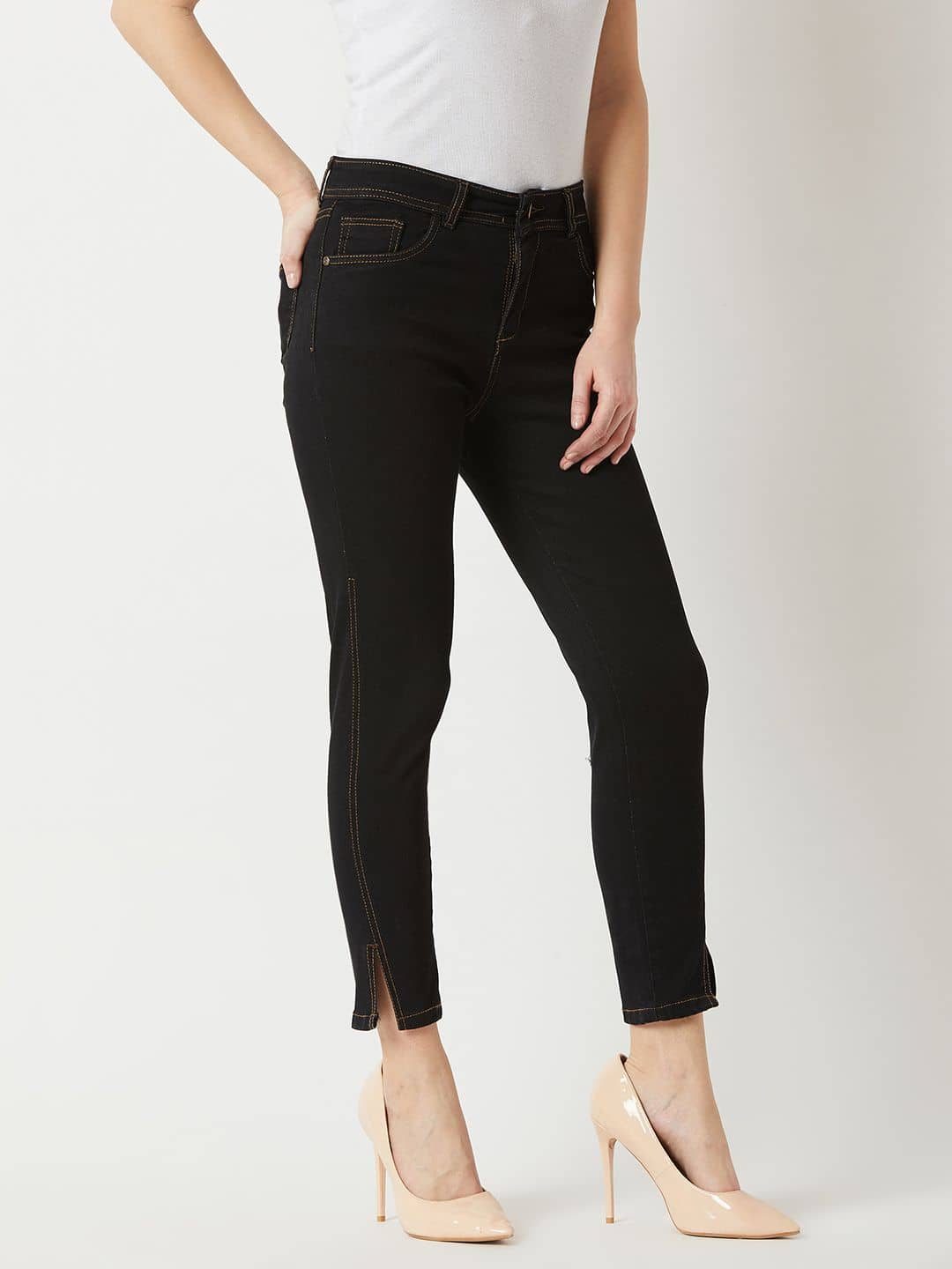 Miss Chase - Black Denim Skinny Fit Women's Jeans ( Pack of 1 ) - Jeans | Buy online on ZillyBuy