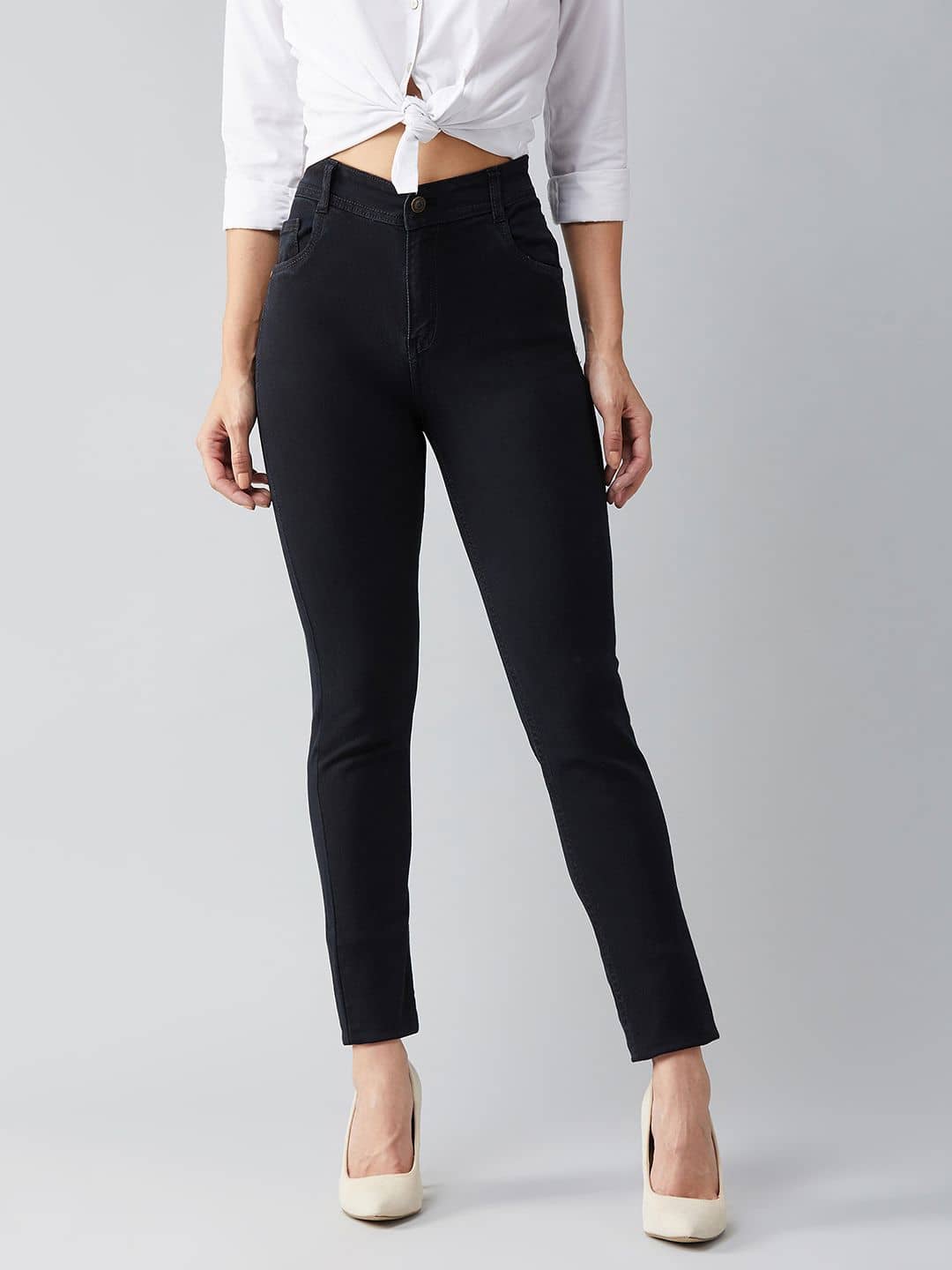 Miss Chase - Black Denim Slim Fit Women's Jeans ( Pack of 1 ) - Jeans | Buy online on ZillyBuy