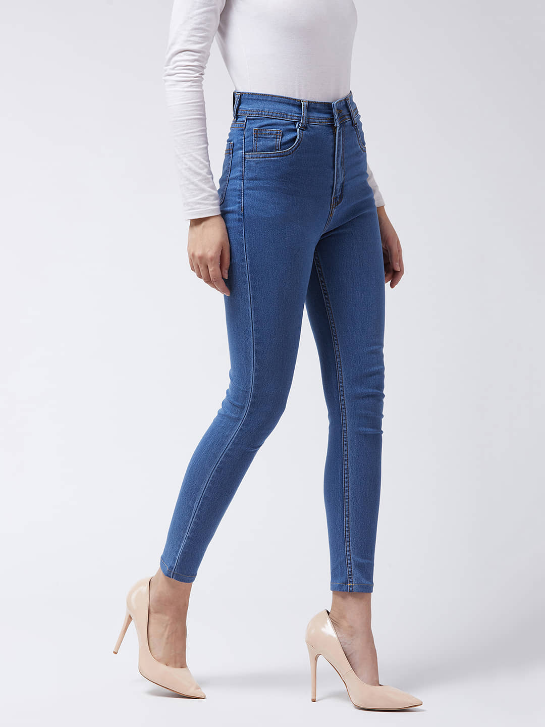 Miss Chase - Blue Denim Skinny Fit Women's Jeans ( Pack of 1 ) - Jeans | Buy online on ZillyBuy