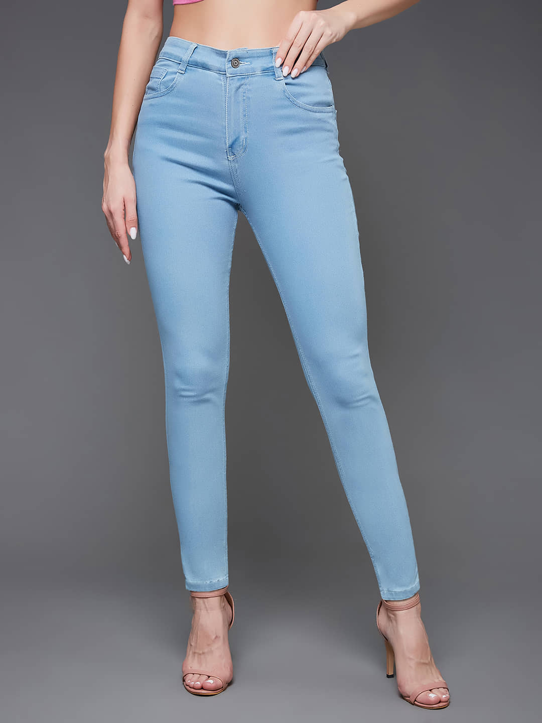 Miss Chase - Light Blue Denim Skinny Fit Women's Jeans ( Pack of 1 ) - Jeans | Buy online on ZillyBuy