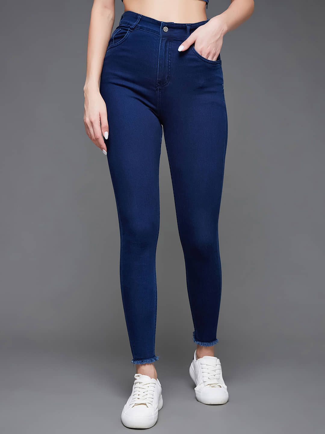Miss Chase - Navy Blue Denim Skinny Fit Women's Jeans ( Pack of 1 ) - Jeans | Buy online on ZillyBuy