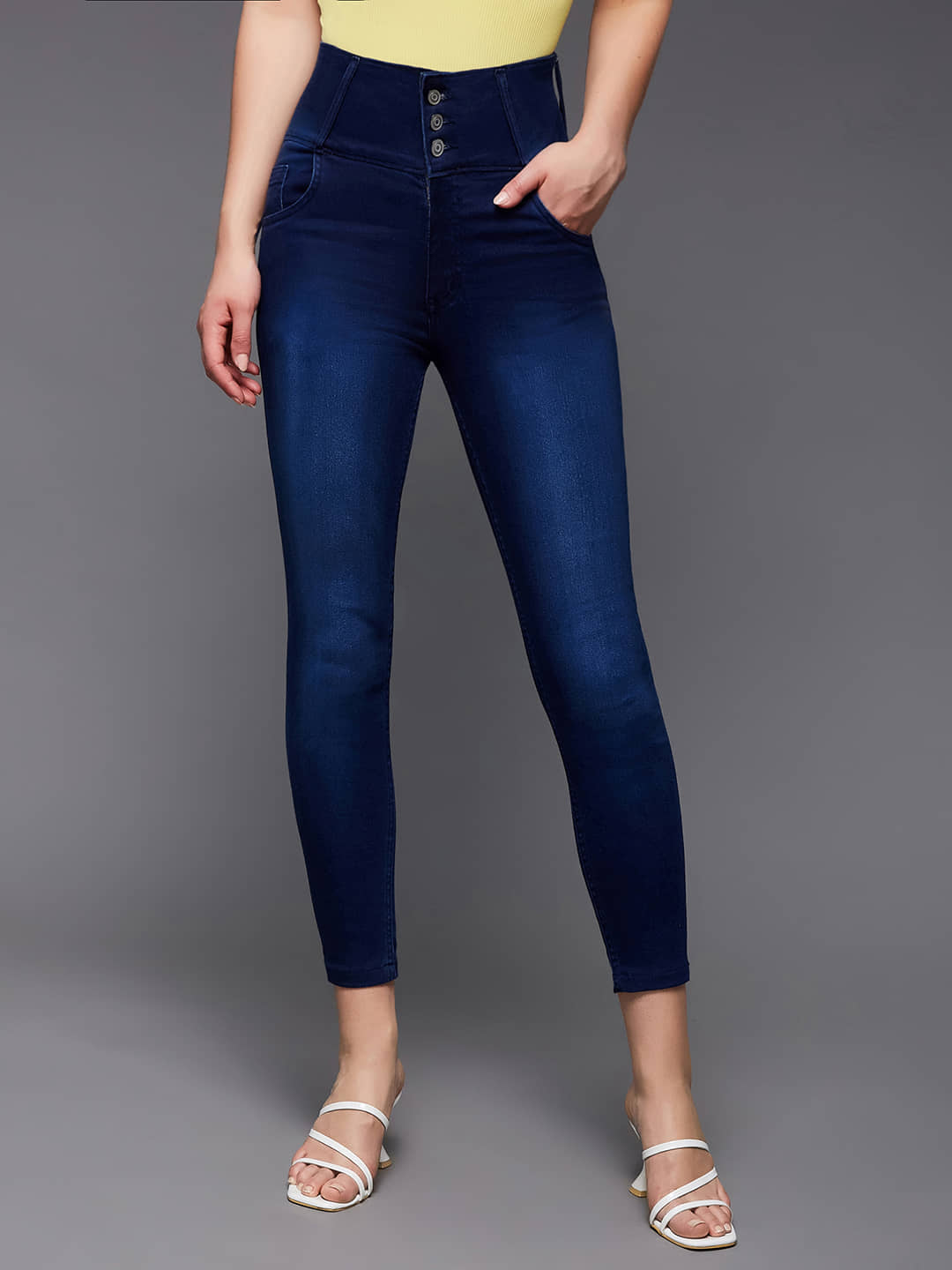 Miss Chase - Navy Blue Denim Skinny Fit Women's Jeans ( Pack of 1 ) - Jeans | Buy online on ZillyBuy