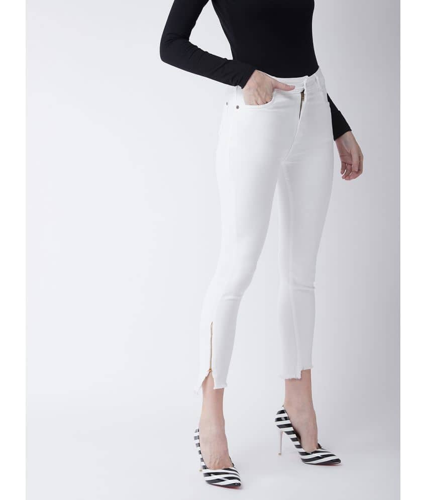 Miss Chase - White Denim Skinny Fit Women's Jeans ( Pack of 1 ) - Jeans | Buy online on ZillyBuy