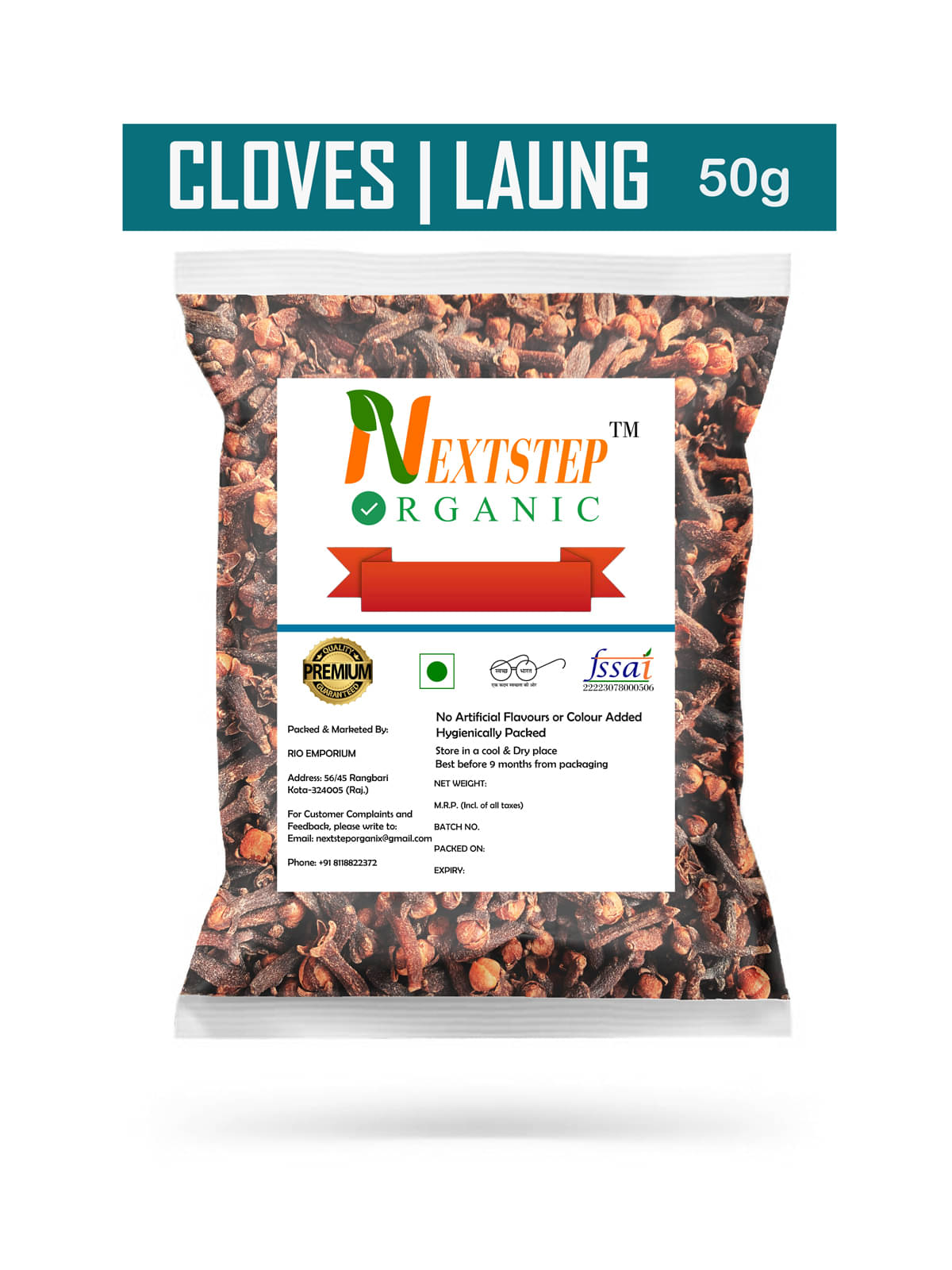 NEXTSTEP ORGANIC Whole Cloves | Sabut Laung / Lavang 50 gm NEXTSTEP ORGANIC Whole Cloves | Sabut Laung / Lavang 50 gm