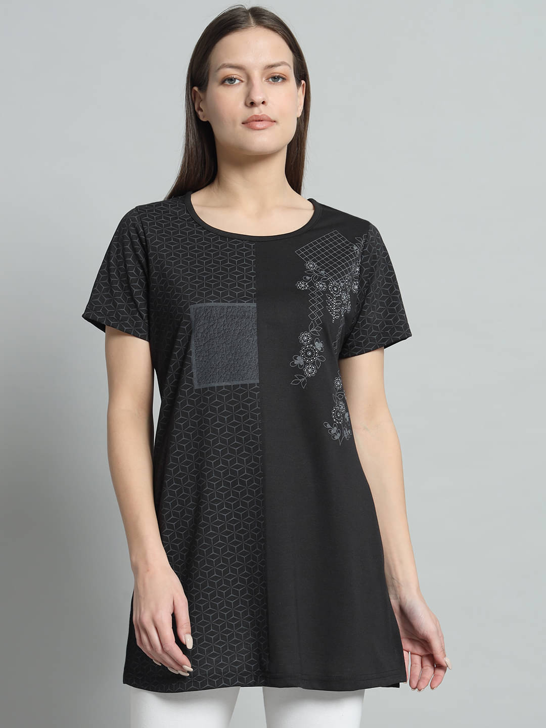 Cotton Blend Short Kurti For Women (Pack of 1) Cotton Blend Short Kurti For Women (Pack of 1)