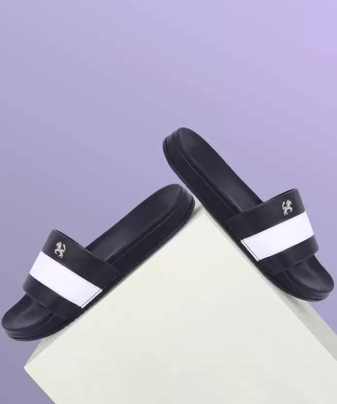 PERY PAO Black Men's Slide Flip Flop