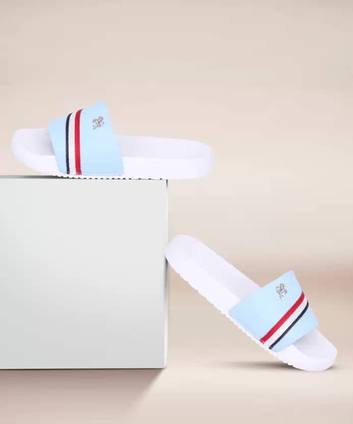 PERY PAO Blue Men's Slide Flip Flop