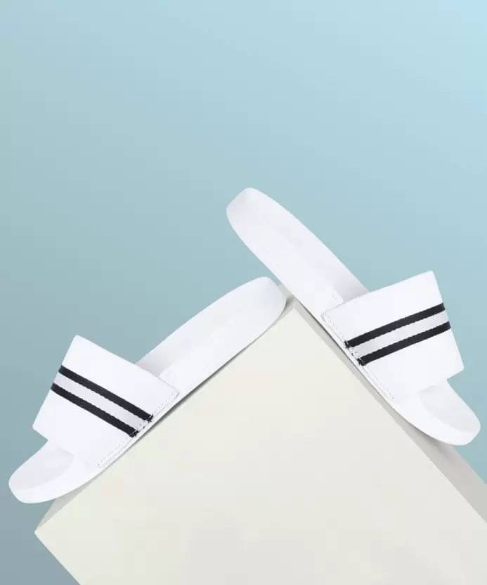    			PERY PAO White Men's Slide Flip Flop