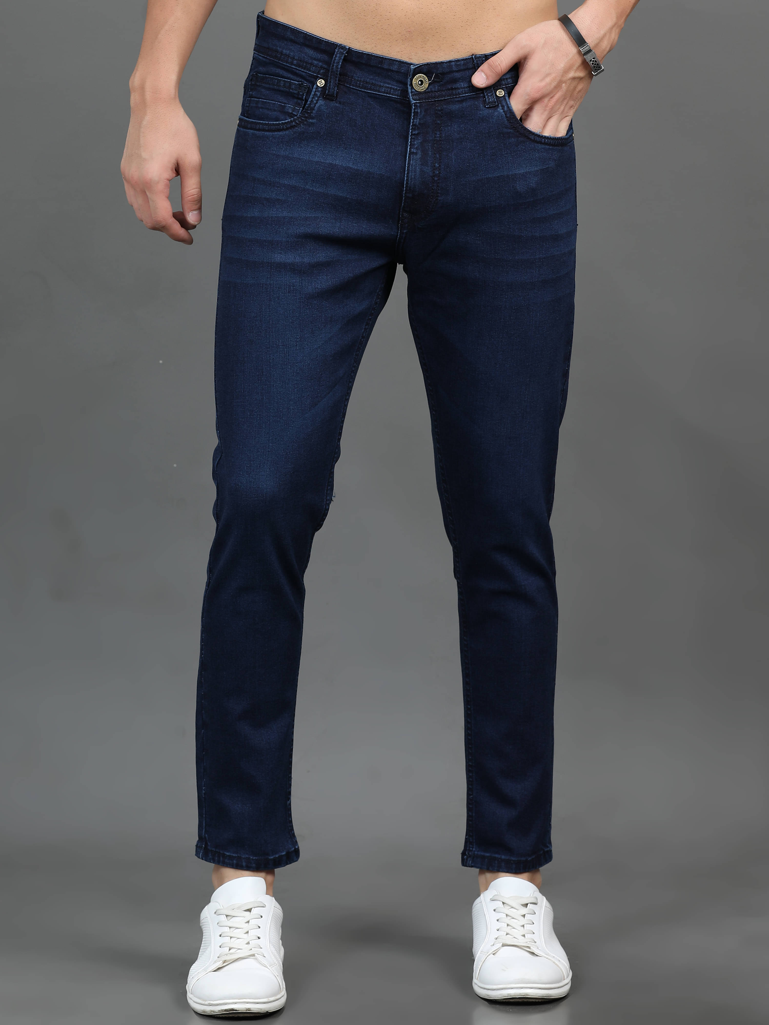     			Paul Street Slim Fit Washed Men's Jeans - Dark Blue ( Pack of 1 )