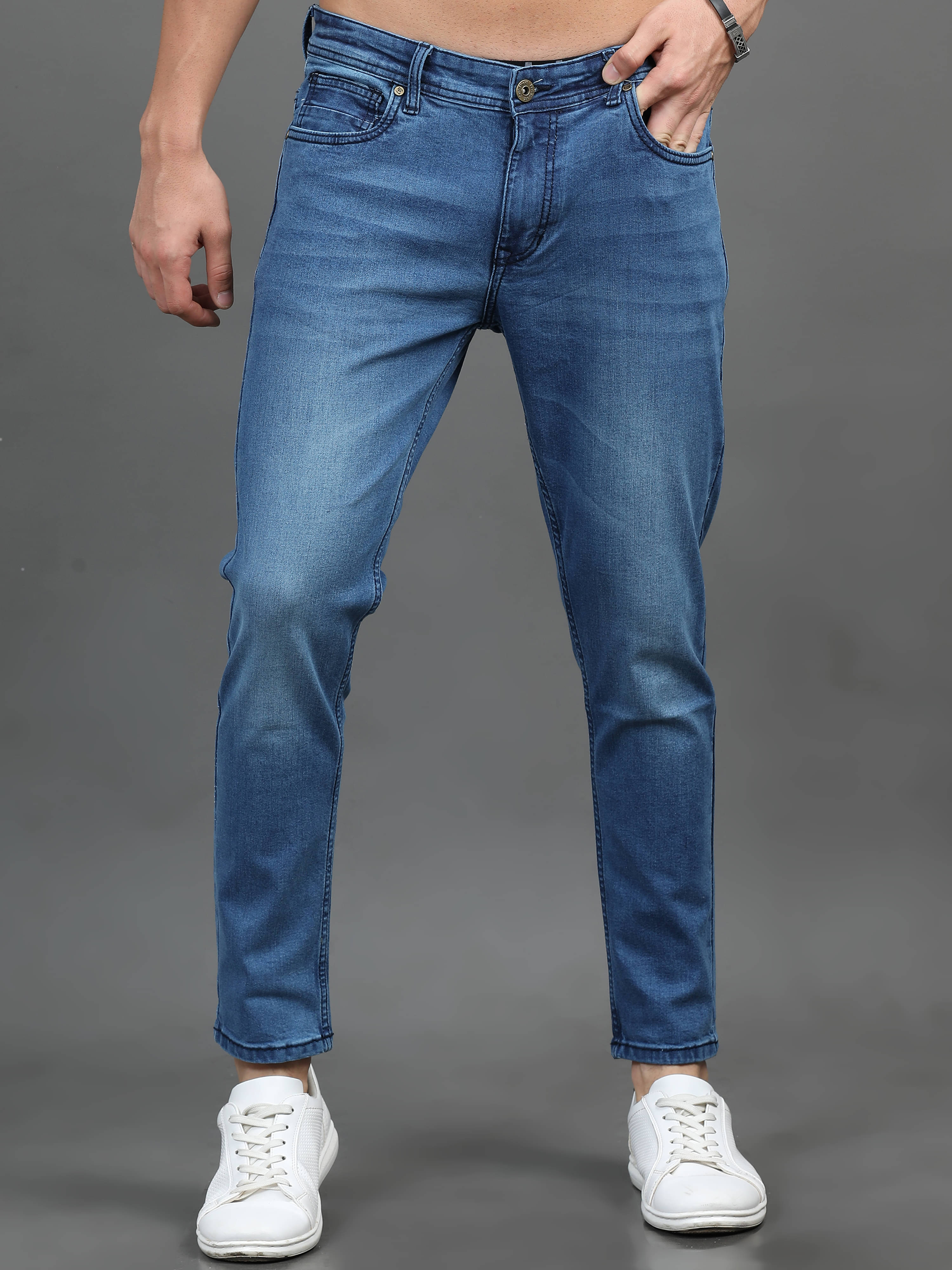     			Paul Street Slim Fit Washed Men's Jeans - Light Blue ( Pack of 1 )