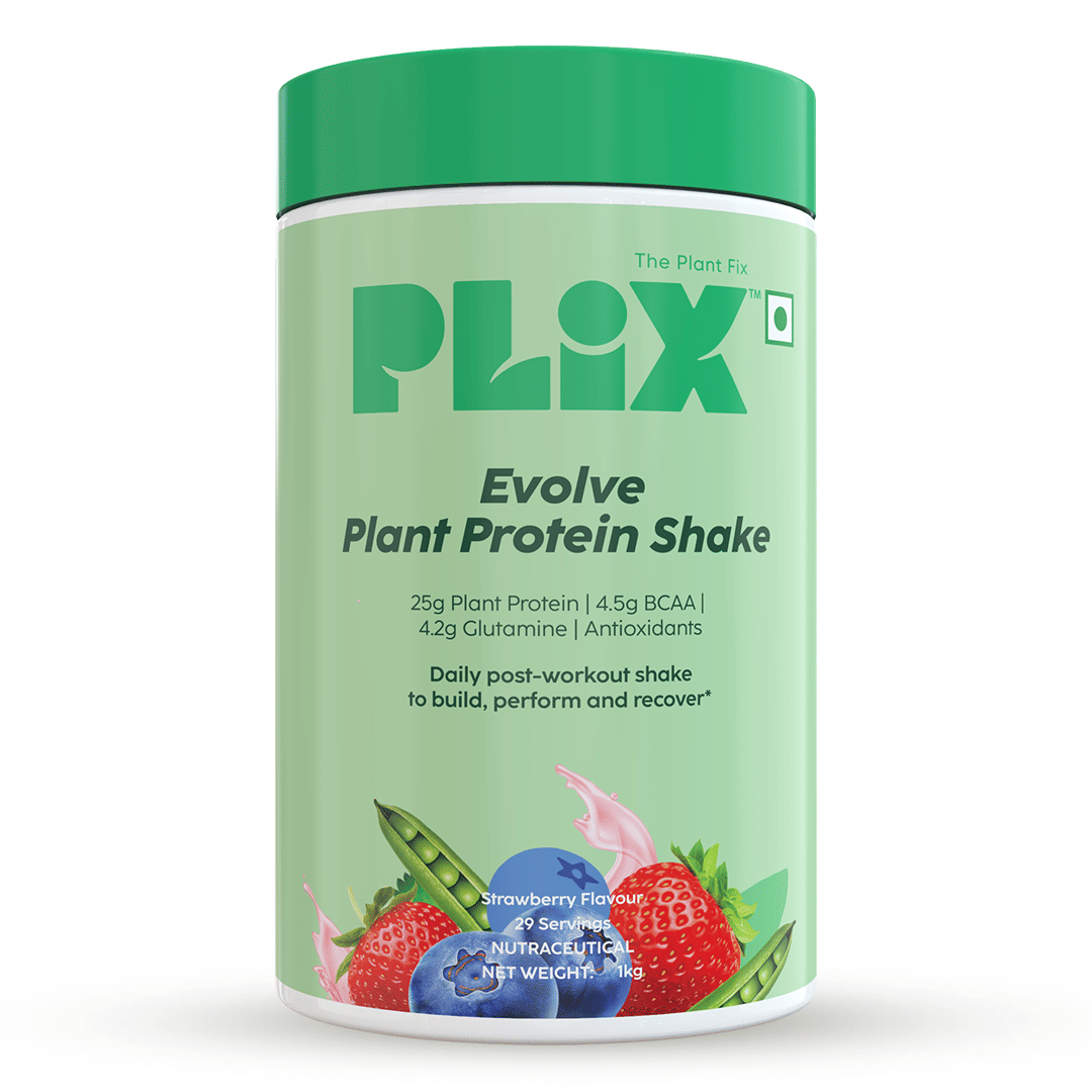 Plix - EVOLVE Performance Plant Protein Powder Plant Protein Powder ( 1 kg Strawberry )