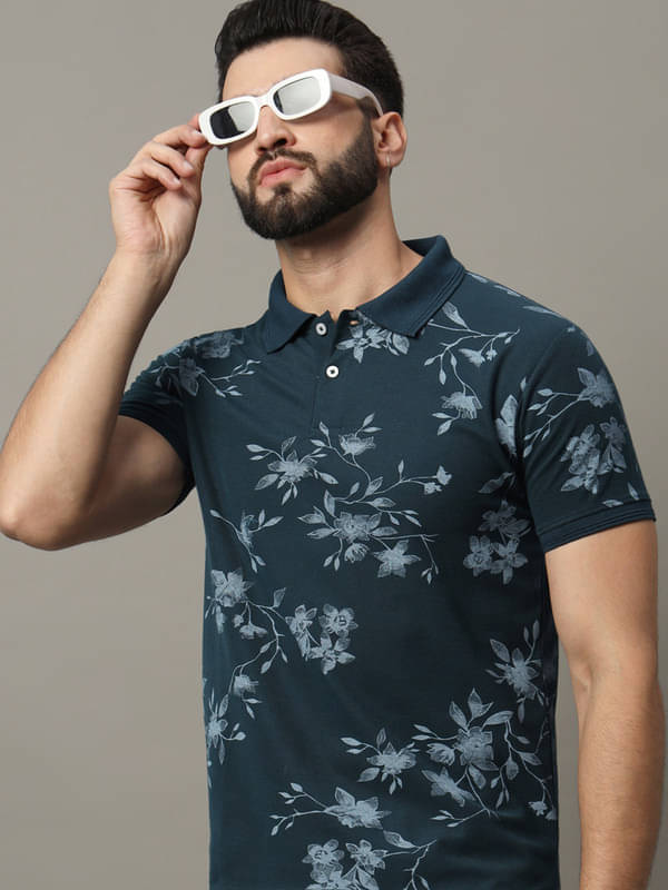 R.ARHAN PREMIUM Pack of 1 Cotton Blend Regular Fit Printed Half Sleeves Men's Polo T Shirt ( Sea Green ) R.ARHAN PREMIUM Pack of 1 Cotton Blend Regular Fit Printed Half Sleeves Men's Polo T Shirt ( Sea Green )