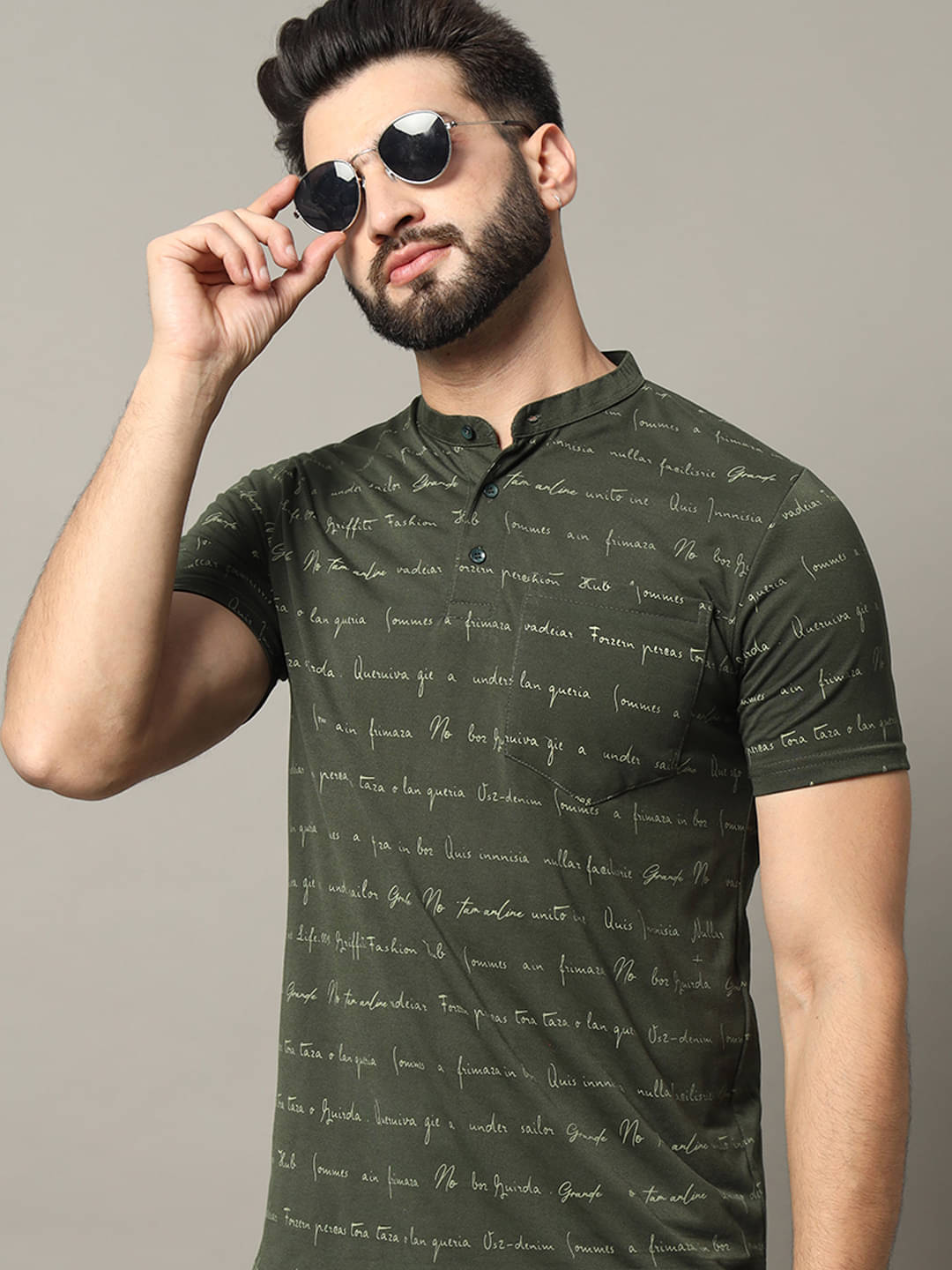     			RELANE Pack of 1 Cotton Blend Regular Fit Men's T-Shirt ( Olive )