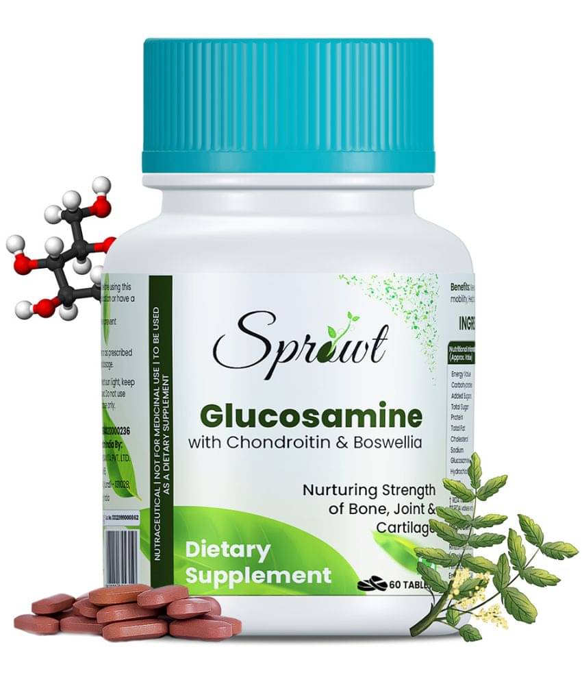 Sprowt Joint Support Supplement with Glucosamine 1600mg Per Serving with Chondroitin - 60 Tablets Sprowt Joint Support Supplement with Glucosamine 1600mg Per Serving with Chondroitin - 60 Tablets