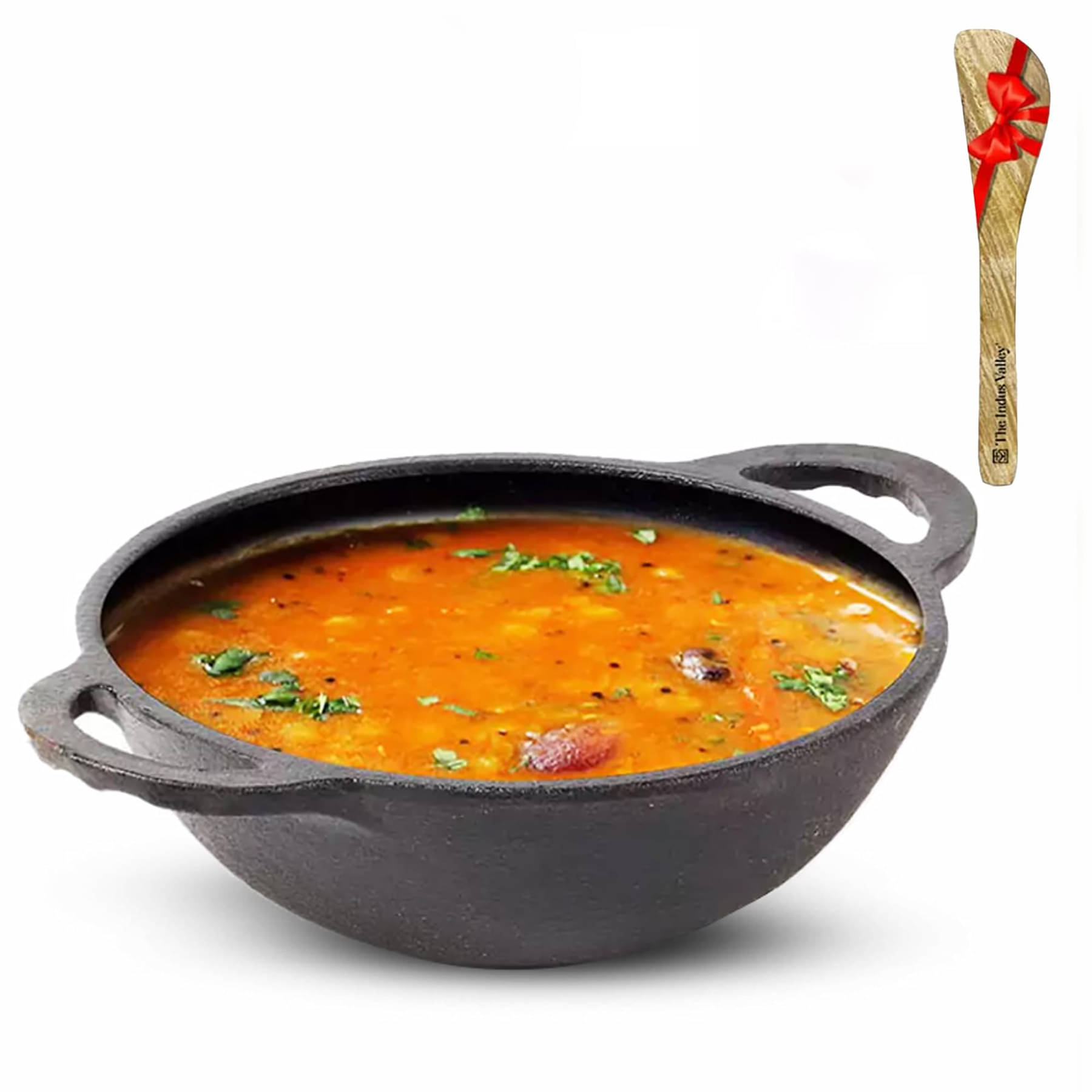 The Indus Valley Cast Iron Non coated Deep Kadhai 6 mm ( 2.2 ) L The Indus Valley Cast Iron Non coated Deep Kadhai 6 mm ( 2.2 ) L