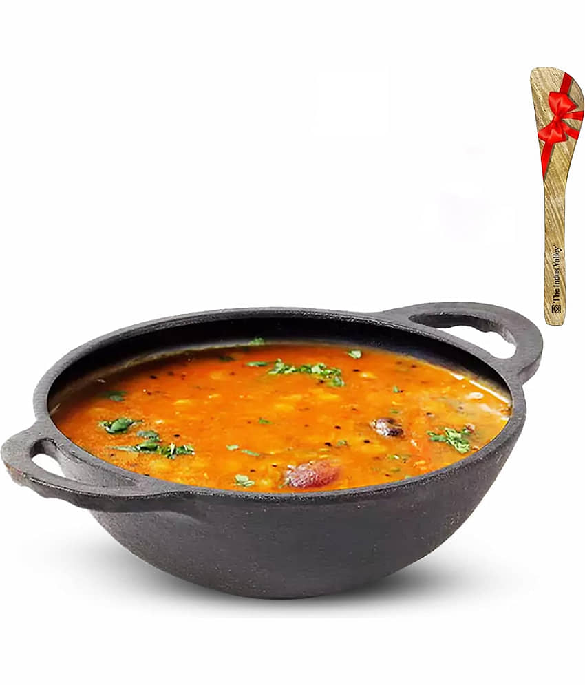 The Indus Valley Cast Iron Non coated Deep Kadhai 6 mm ( 2.2 ) L - Cookware | Buy online on ZillyBuy