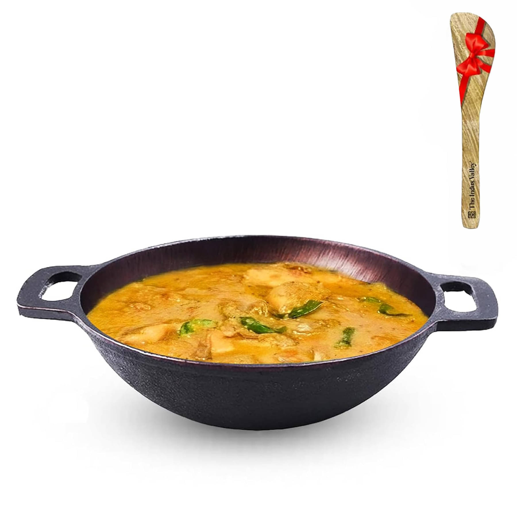 The Indus Valley Cast Iron Non coated Deep Kadhai 7 mm ( 2.5 ) L The Indus Valley Cast Iron Non coated Deep Kadhai 7 mm ( 2.5 ) L