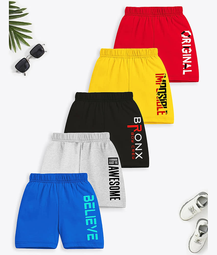 Trampoline Pack of 5 Cotton Blend Shorts For Boys ( Multicolor5 ) - Shorts | Buy online on ZillyBuy