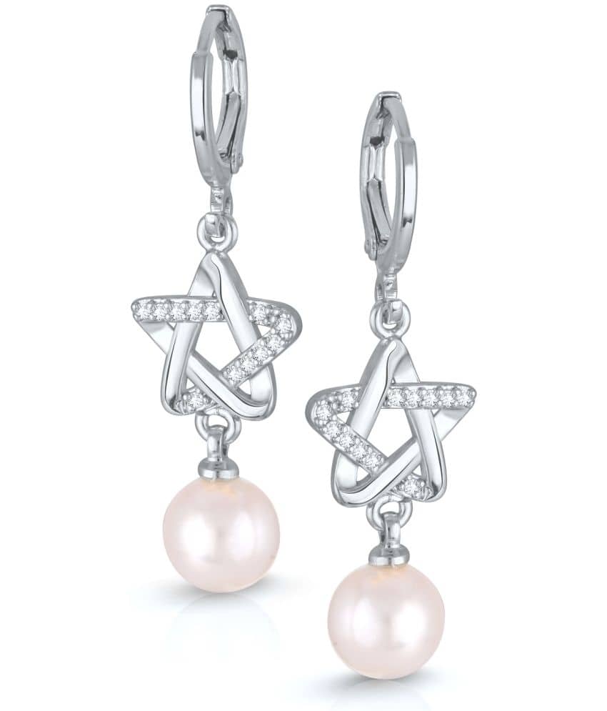 VIVASTRI Silver Drop Earrings ( Pack of 1 ) - Earrings | Buy online on ZillyBuy
