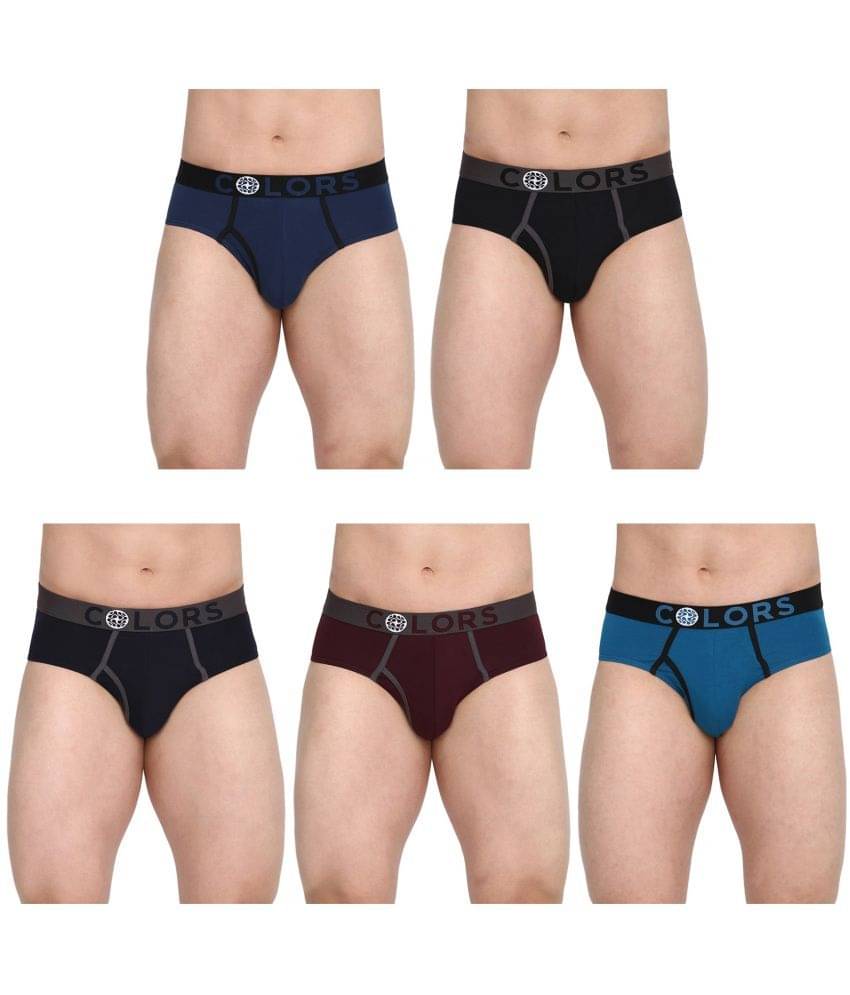     			COLORS by Rupa Frontline Multicolor Cotton Men's Briefs ( Pack of 5 )