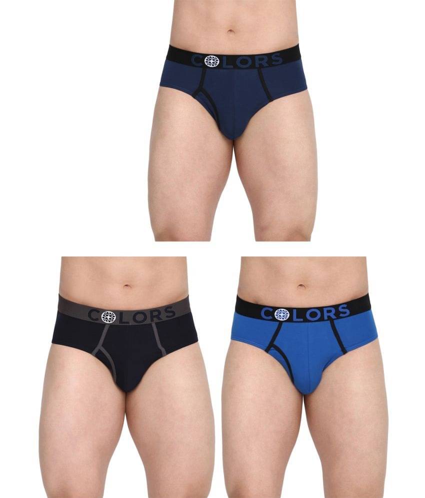     			COLORS by Rupa Frontline Multicolor Cotton Men's Briefs ( Pack of 3 )