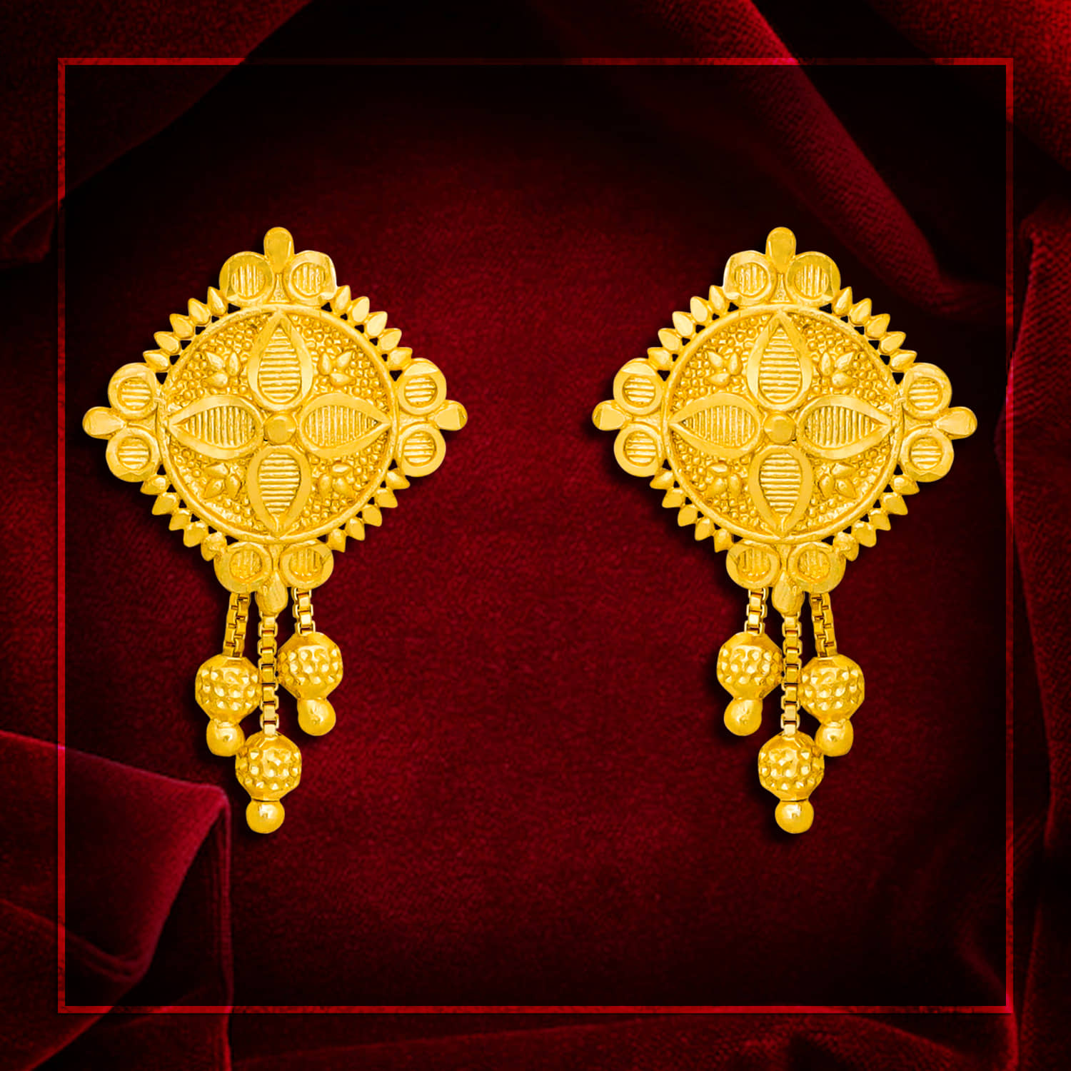 LUV FASHION Golden Danglers Earrings ( Pack of 1 ) - Earrings | Buy online on ZillyBuy