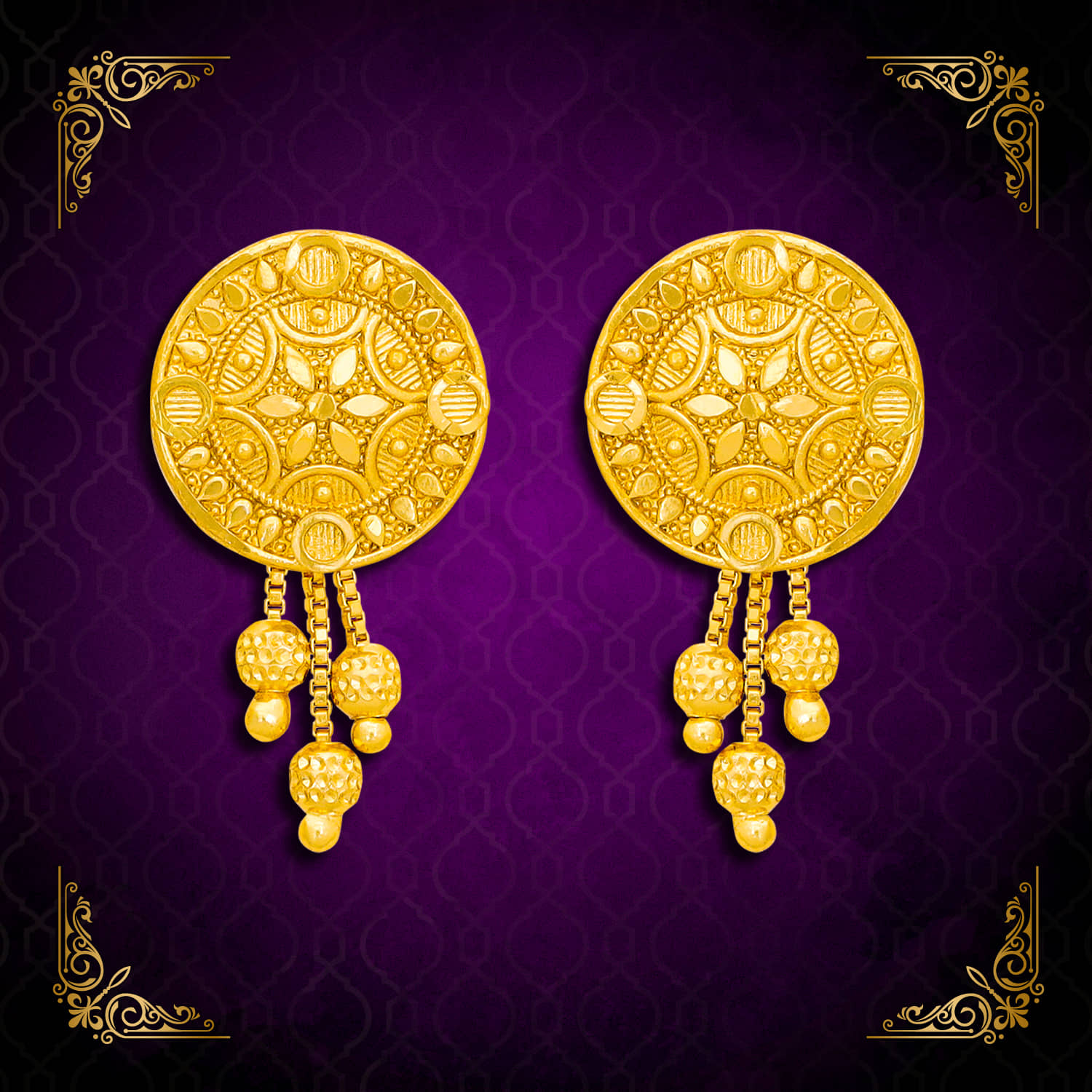 LUV FASHION Golden Danglers Earrings ( Pack of 1 ) - Earrings | Buy online on ZillyBuy