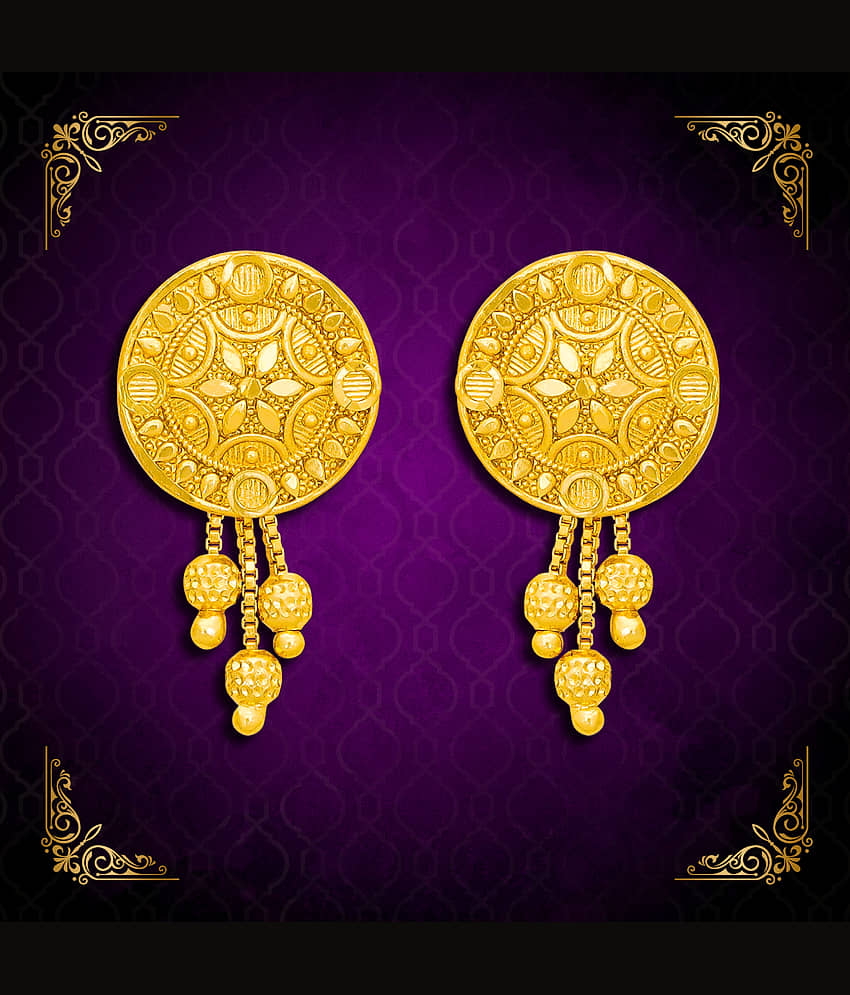 LUV FASHION Golden Danglers Earrings ( Pack of 1 ) - Earrings | Buy online on ZillyBuy