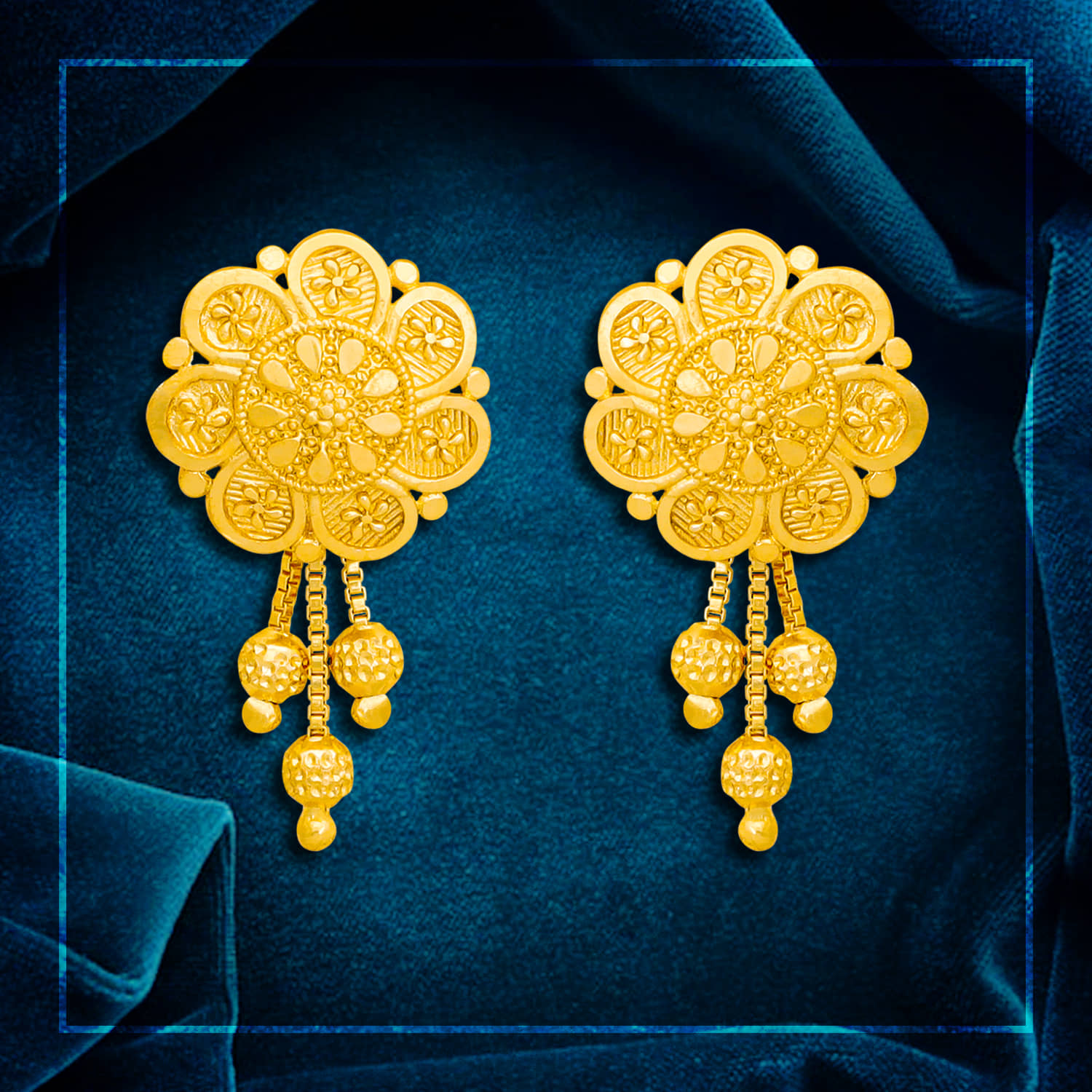 LUV FASHION Golden Danglers Earrings ( Pack of 1 ) - Earrings | Buy online on ZillyBuy